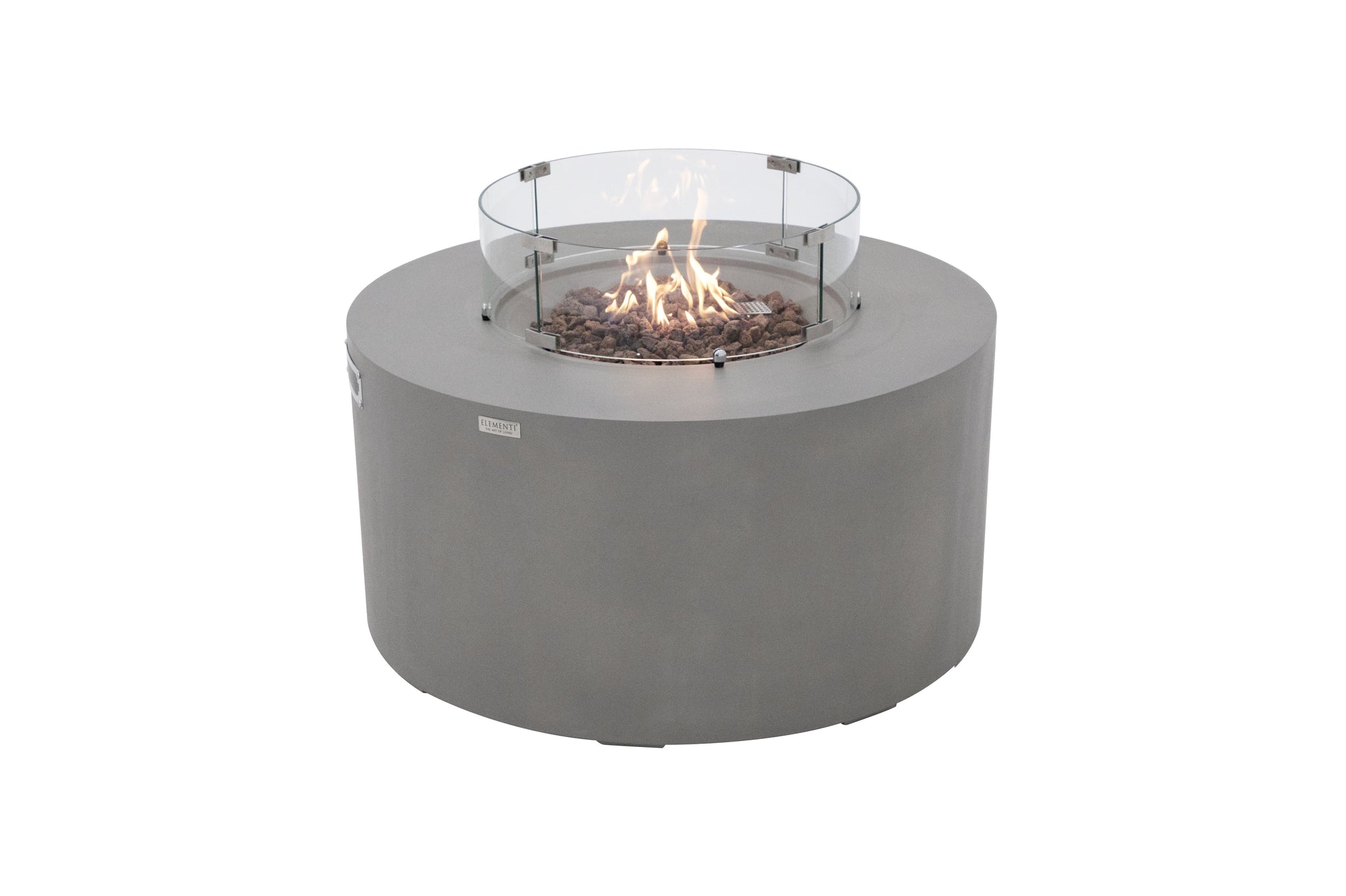 Pacaya 43” Round Fire Table with Hidden Tank - Light Gray