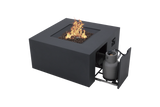 Rocky 43” Square Fire Table with Hidden Tank - Dark Gray