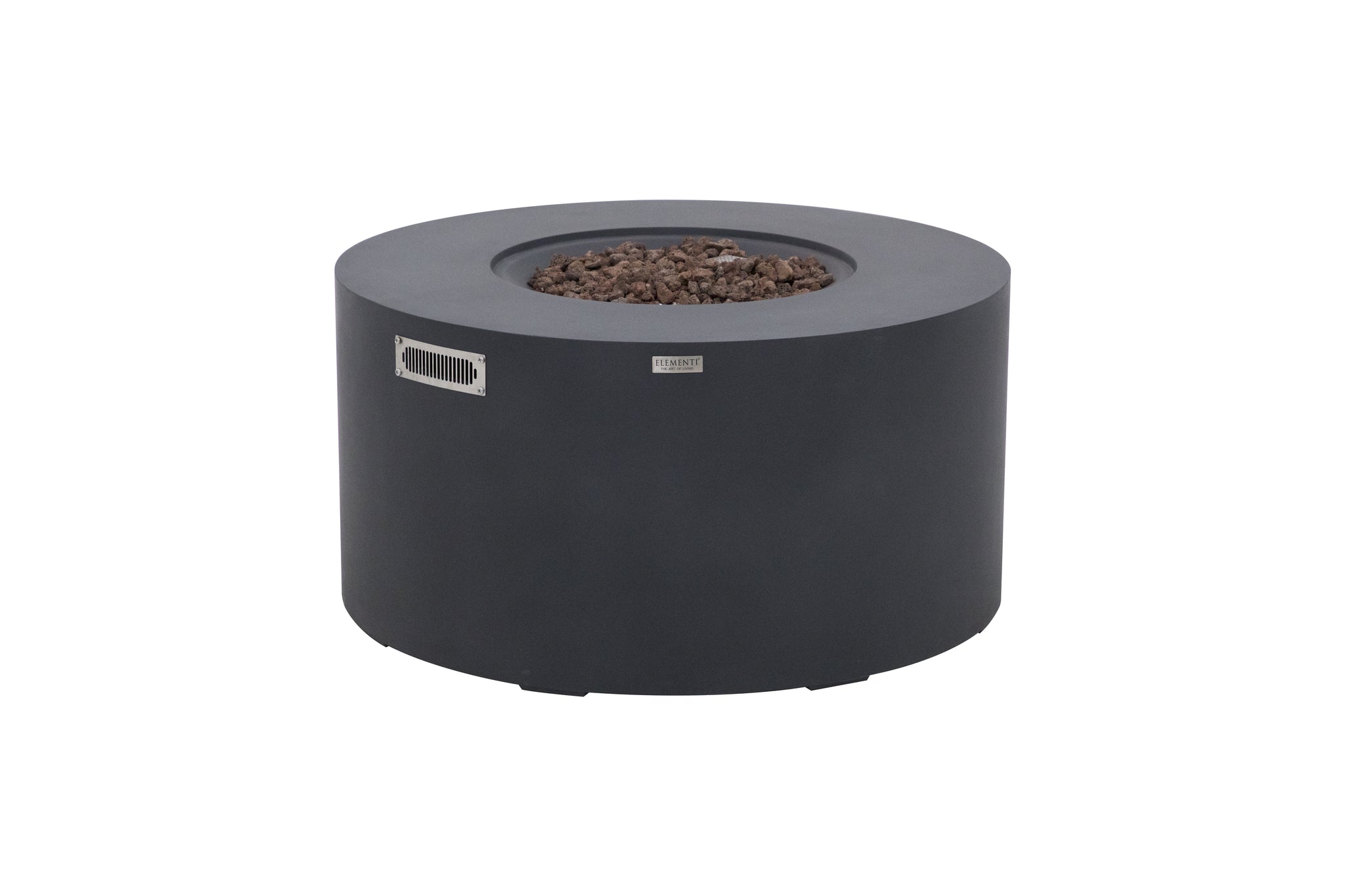 Pacaya 43” Round Fire Table with Hidden Tank - Dark Gray