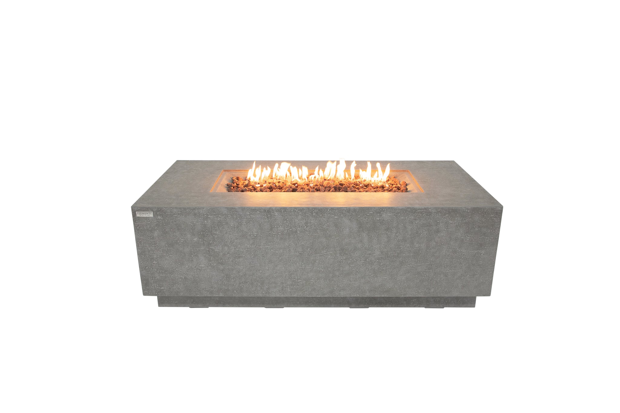 Andes 66” Concrete Fire Table with Hidden Tank - Light Gray