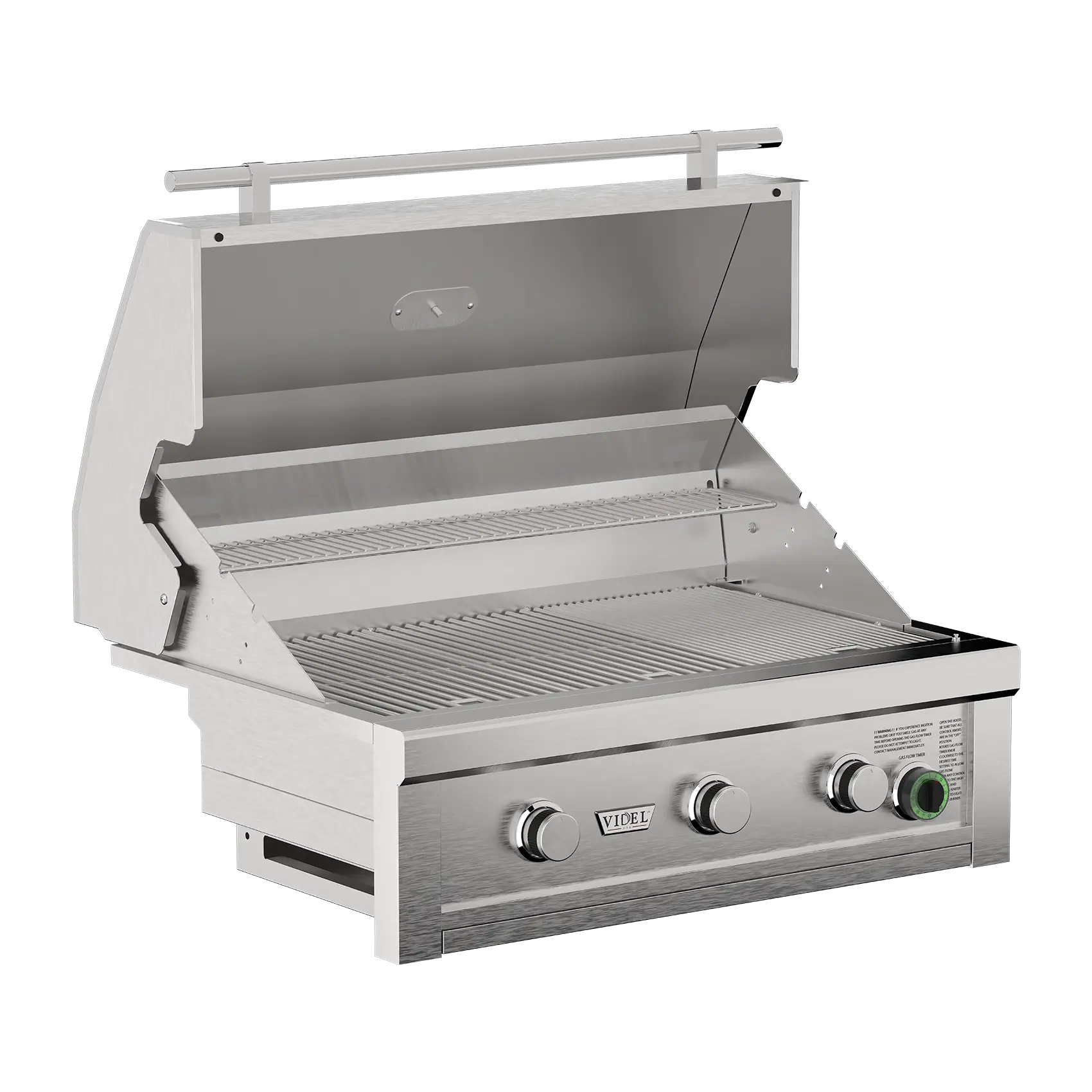 36" Videl Commercial Series - 3 Burner Grill - Built-In 1 Hour Timer