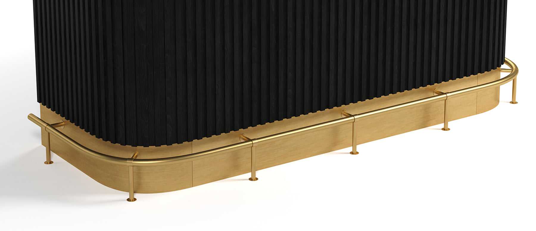 PRO84FOOTRAIL - Foot Rail for Prohibition 84" Cocktail Bar.