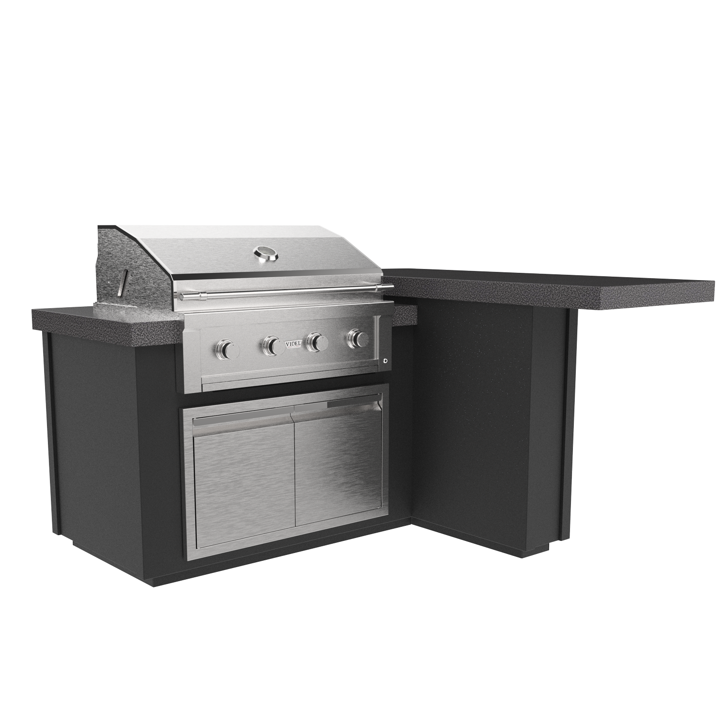 72" Alta - L - (Right) - Complete BBQ Island - Powder Coated - Includes Gran
Fuego 36" BBQ Grill (4) Burner Includes Outdoor Audio System