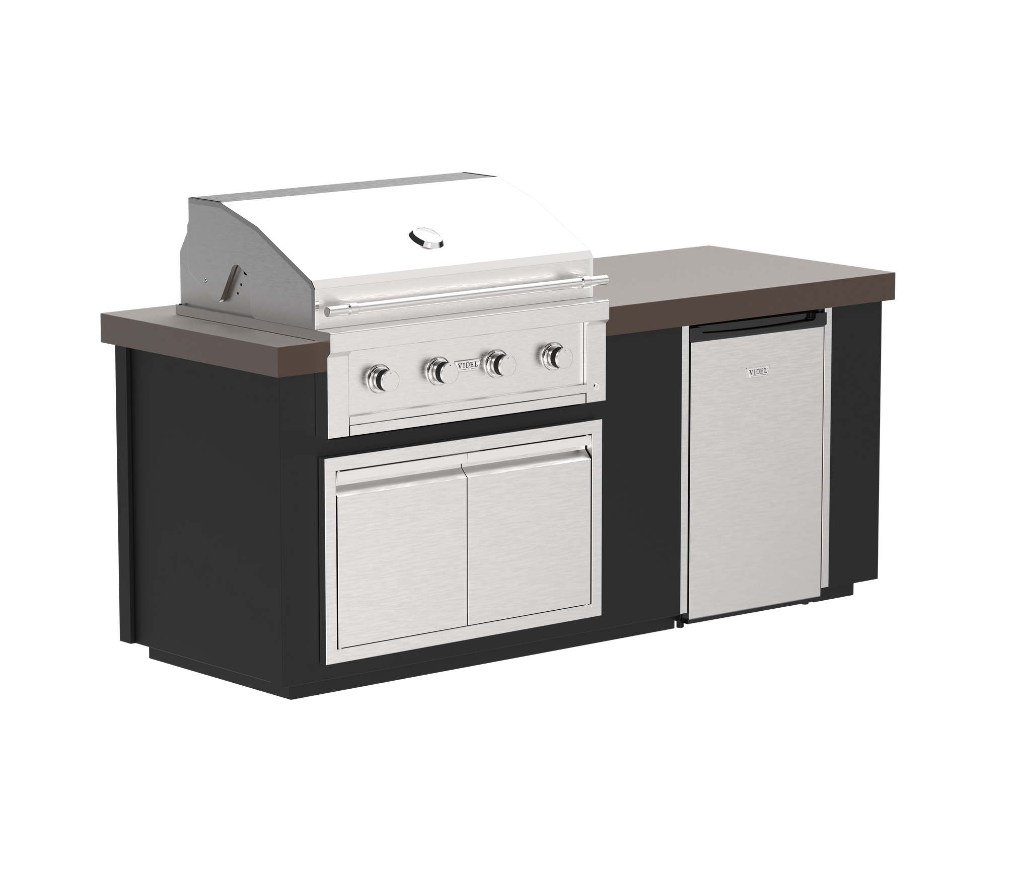 84" Alta - I - Complete BBQ Island - Powder Coated - Includes Gran Fuego 36"
BBQ Grill (4) Burner & 4.5 Cu Ft Fridge