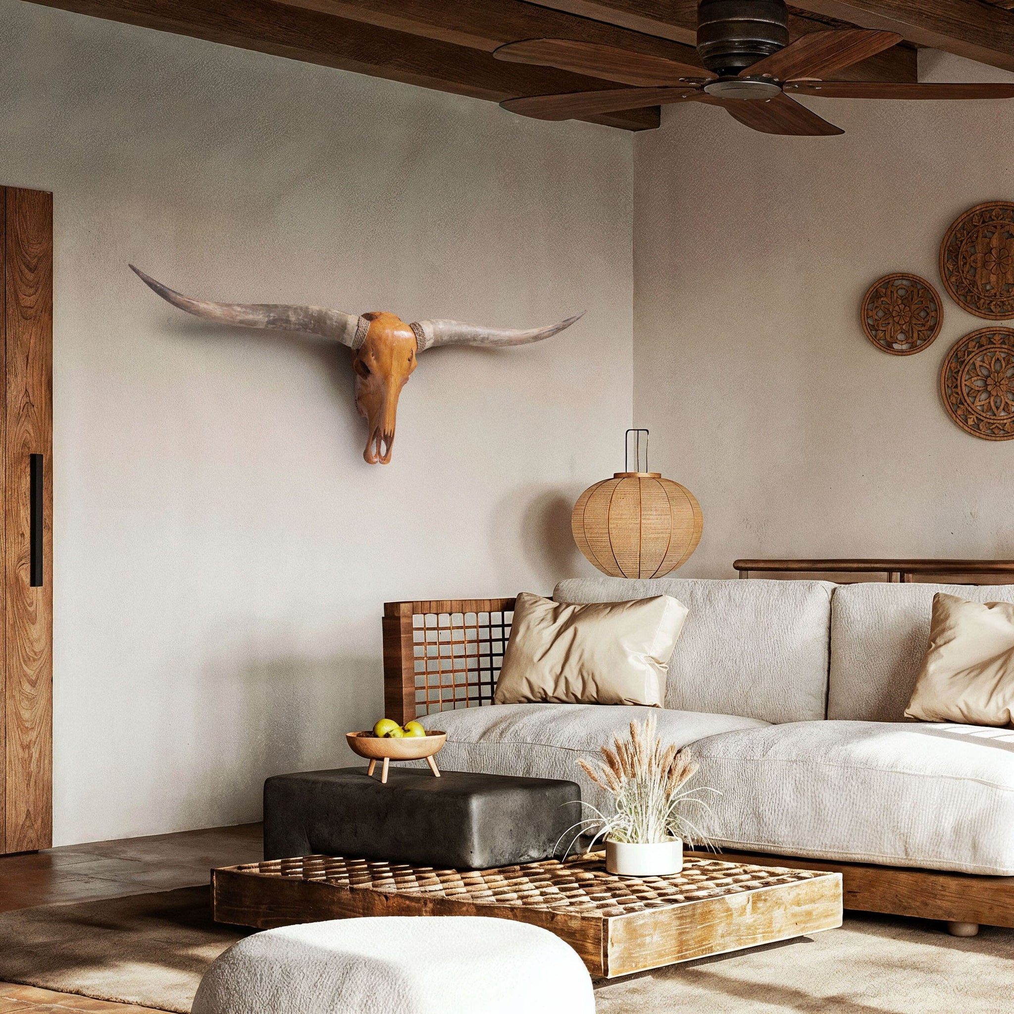 Longhorn Skull - Antique Storm