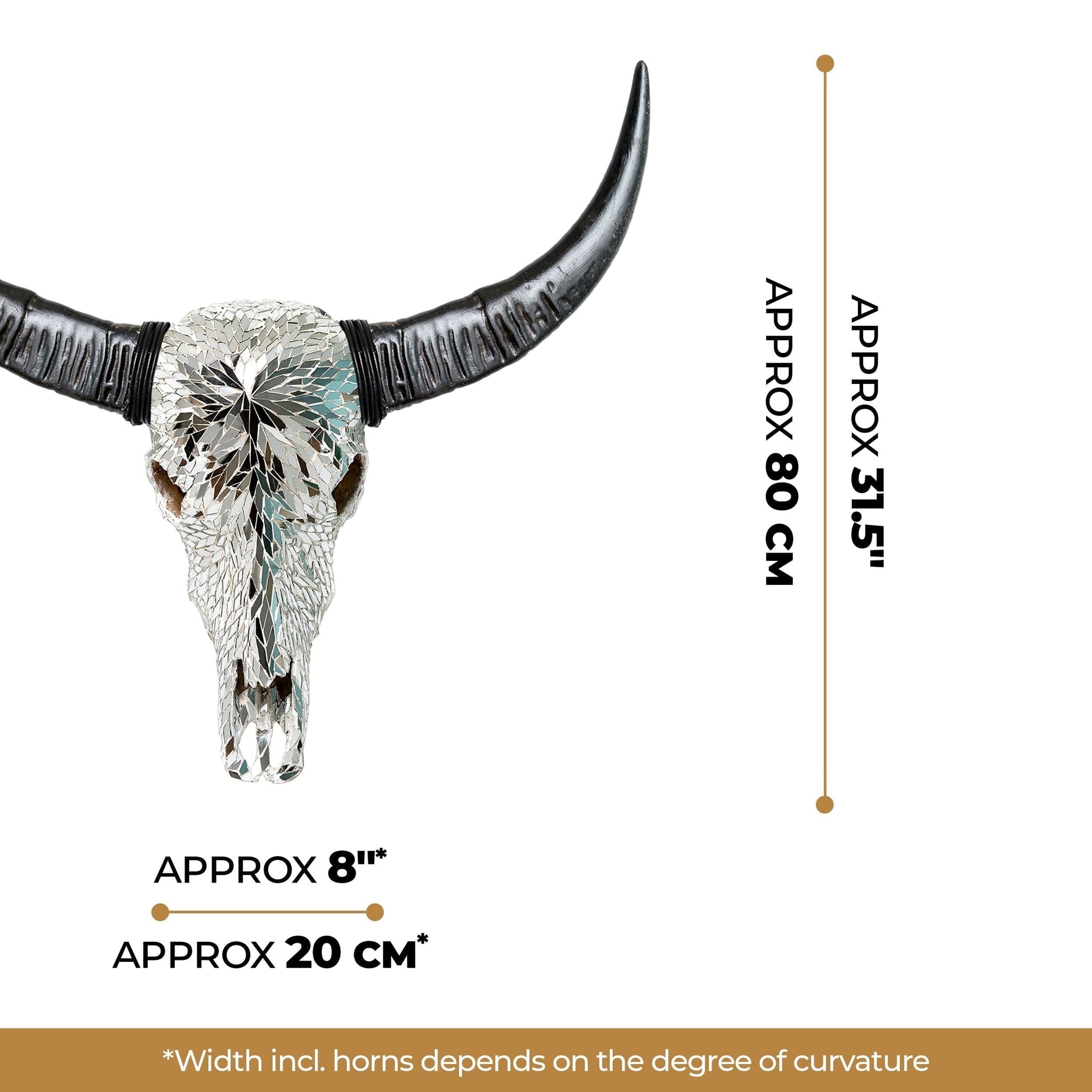 Buffalo Skull - Mirror // Mosaic Finish