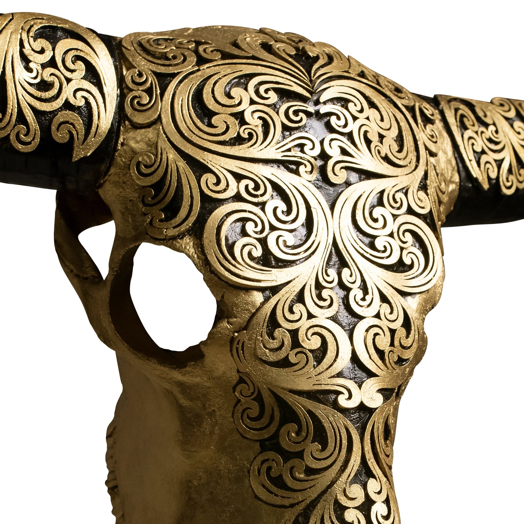 Buffalo Skull - Oriental Gold Metallic