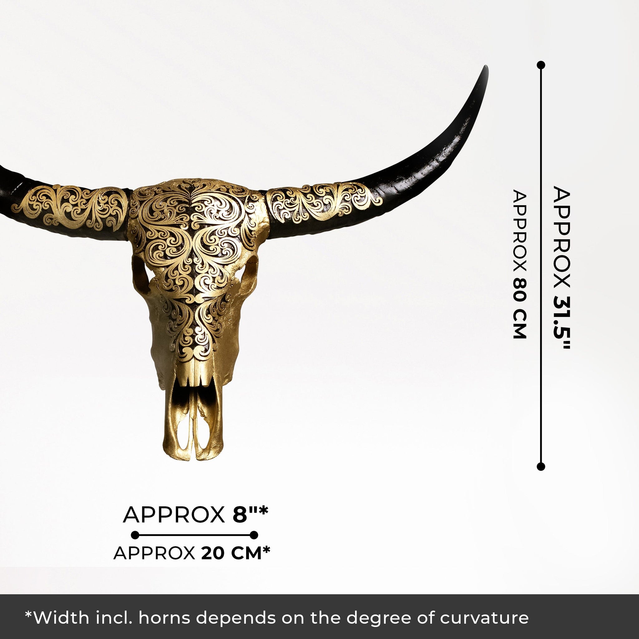 Buffalo Skull - Oriental Gold Metallic