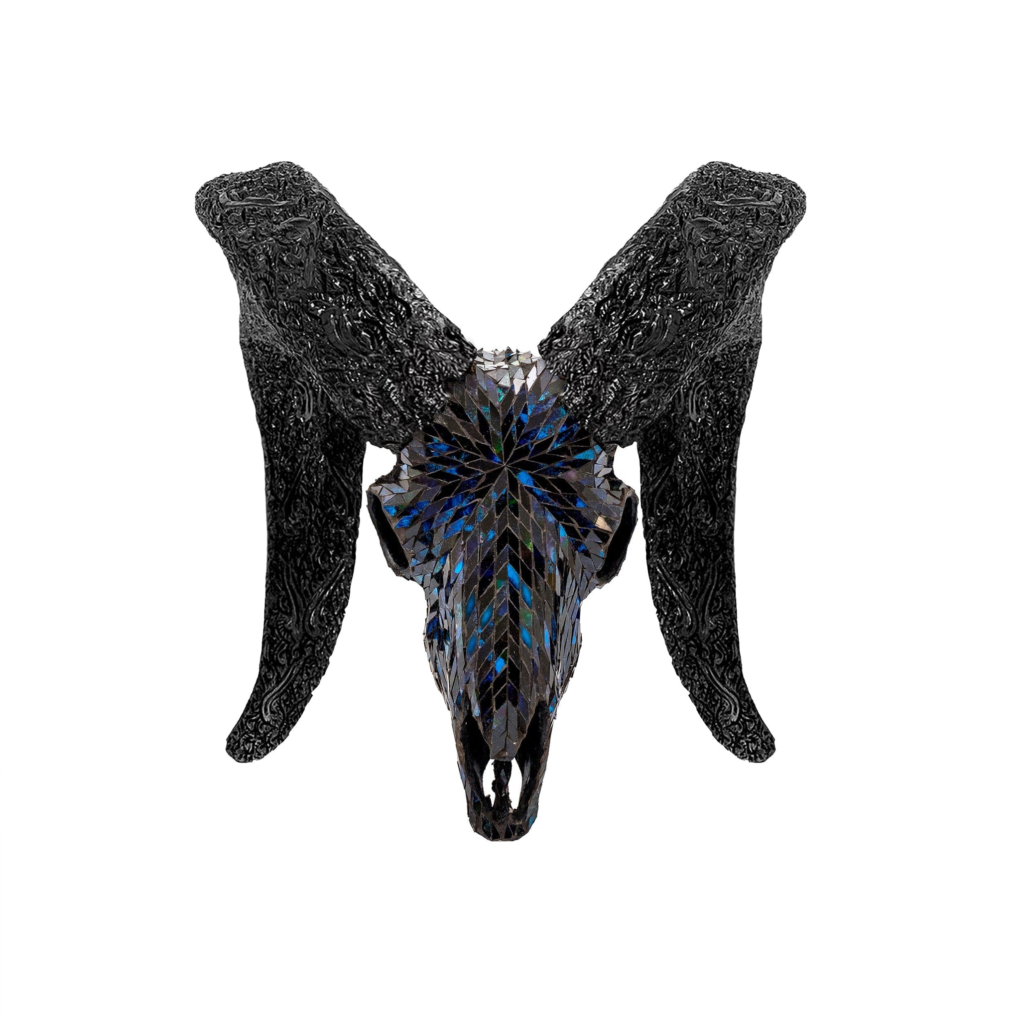 Ram Skull - Blue Mirror // Mosaic Finish
