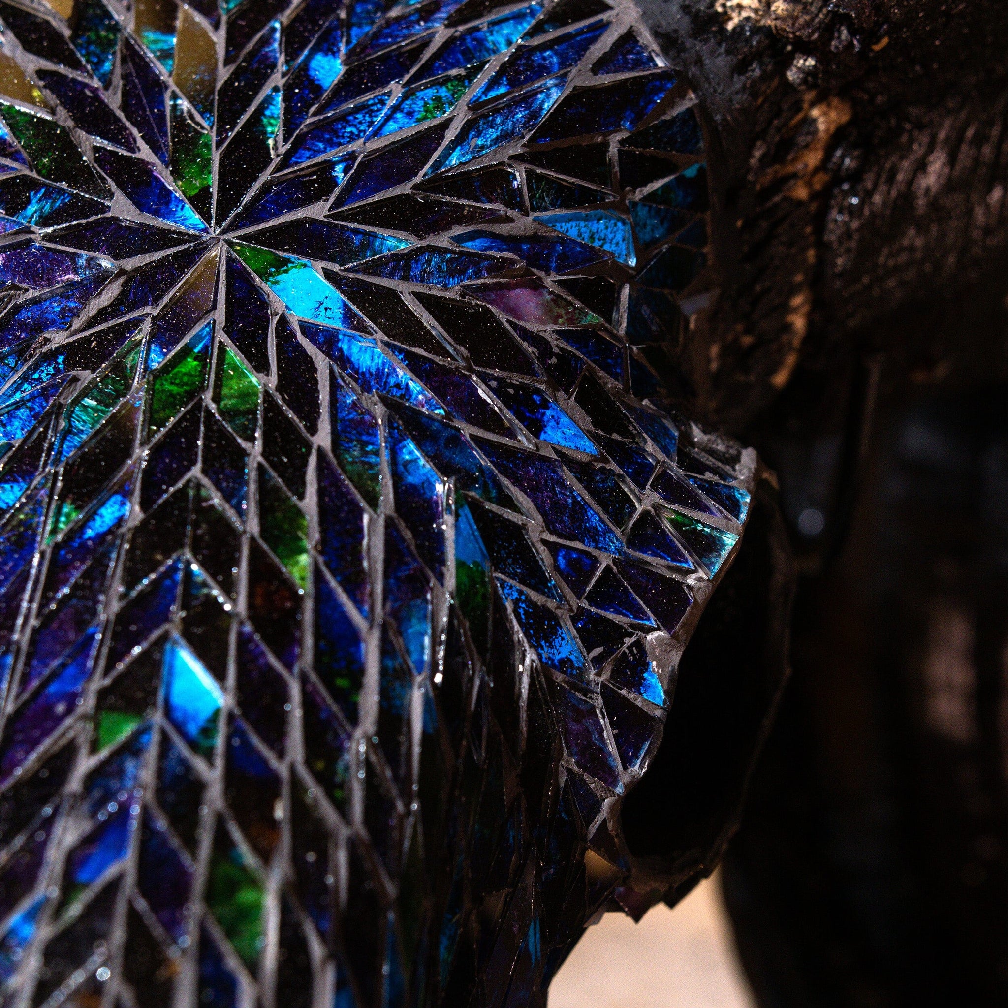 Ram Skull - Blue Mirror // Mosaic Finish