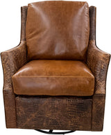 Bonham Cowhide Swivel Glider