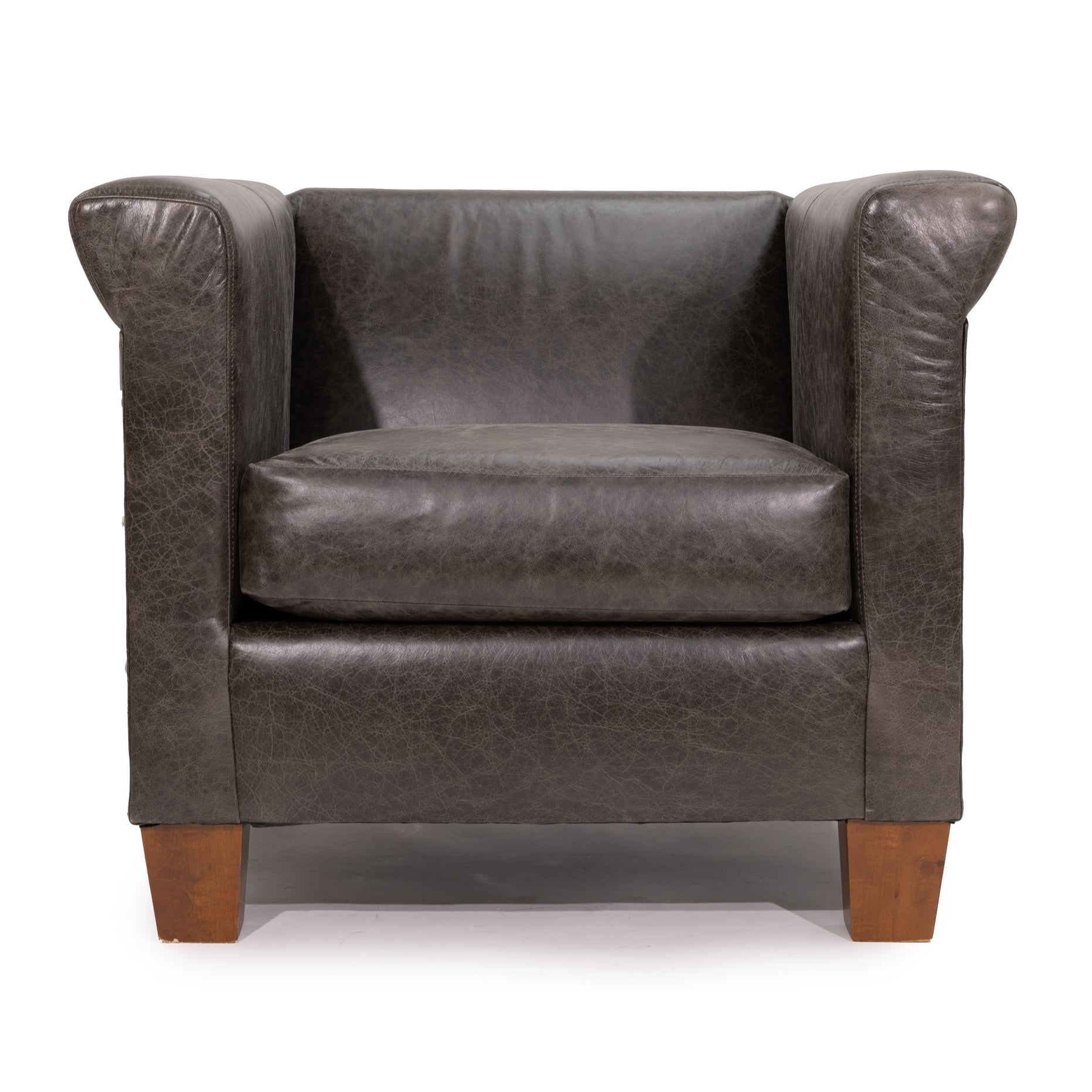 Brixton Arm Chair Coral Haze Top Grain Leather
