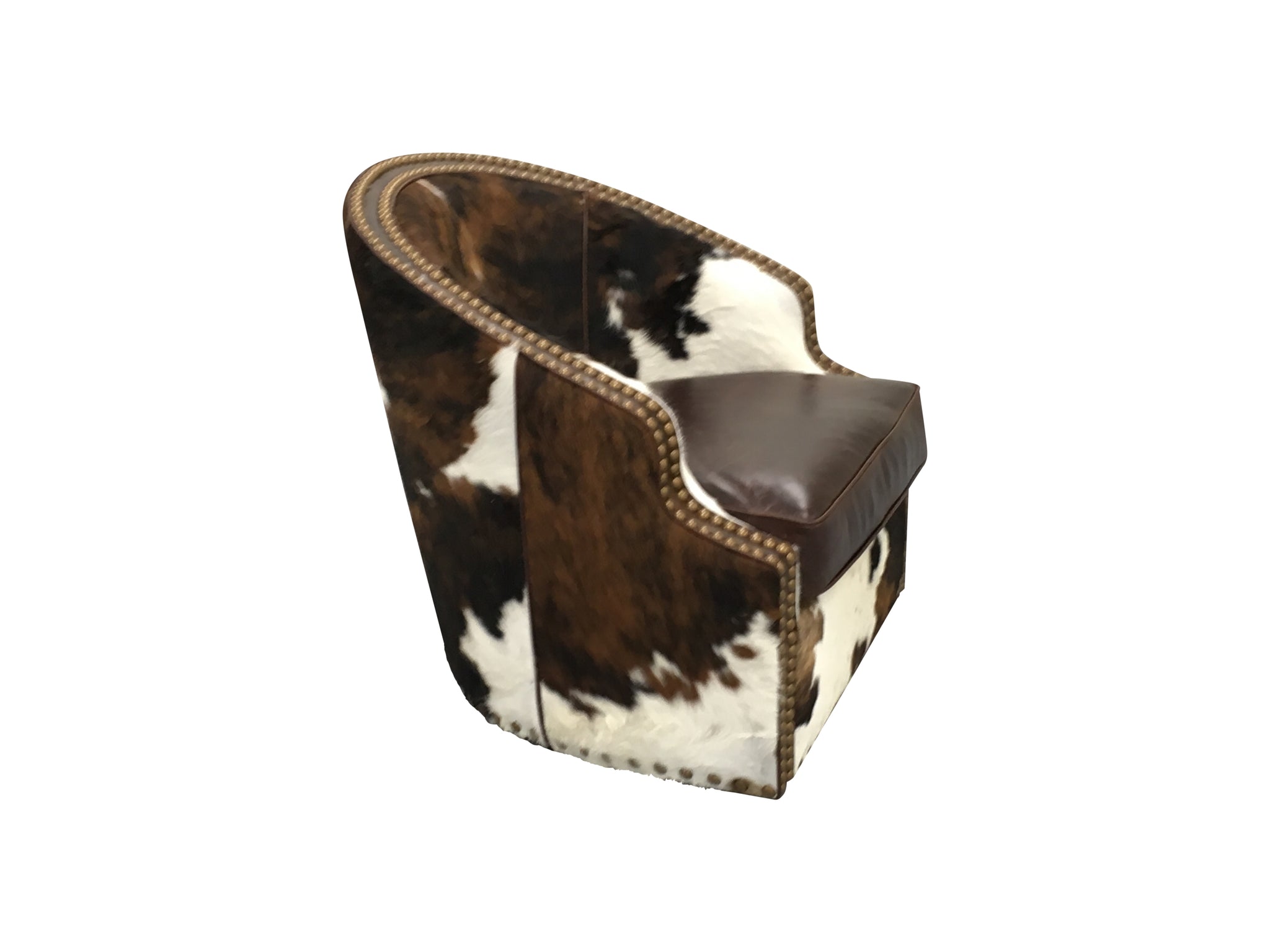 Bronco Barrel Western Cowhide Chair