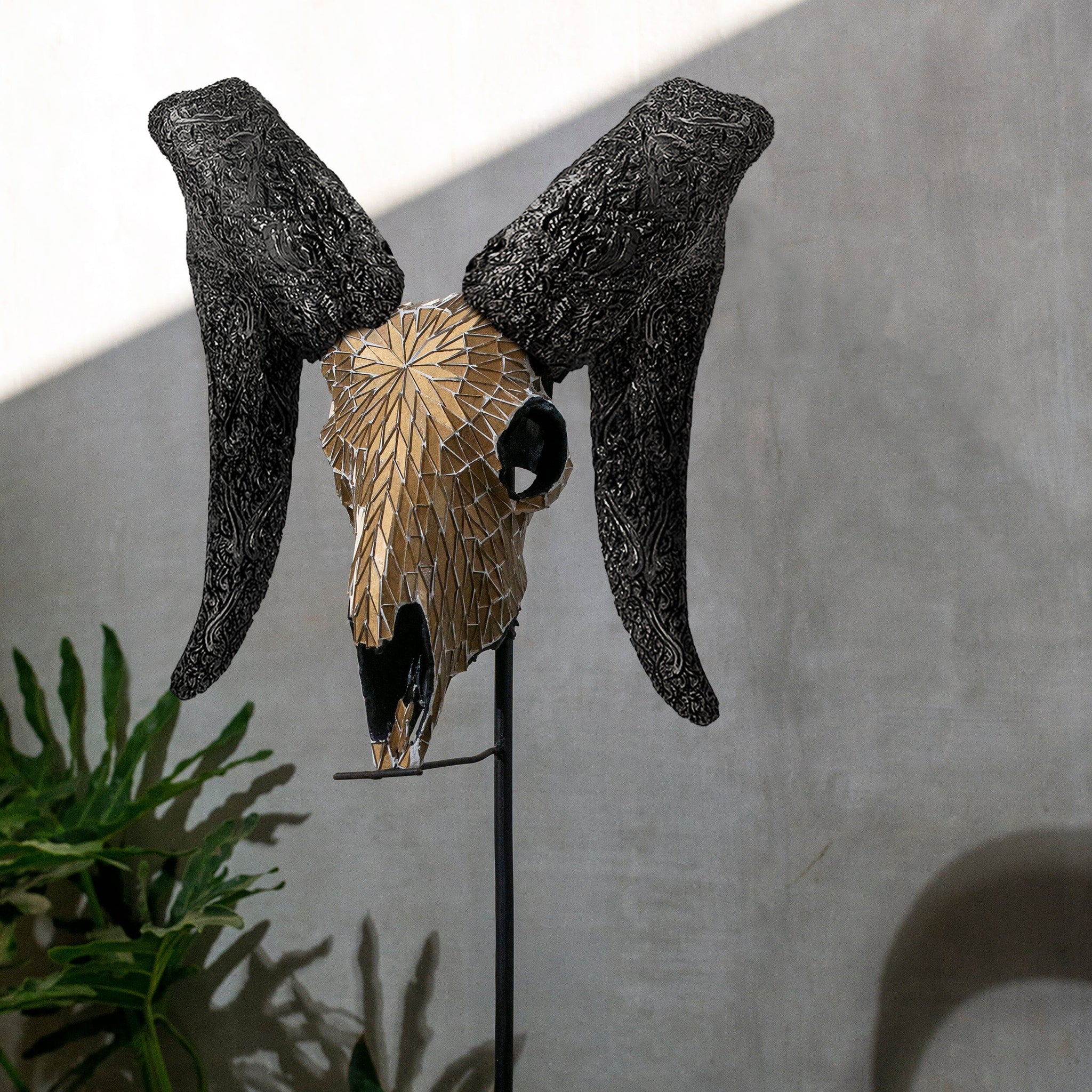 Ram Skull - Mocha Mirror // Mosaic Finish