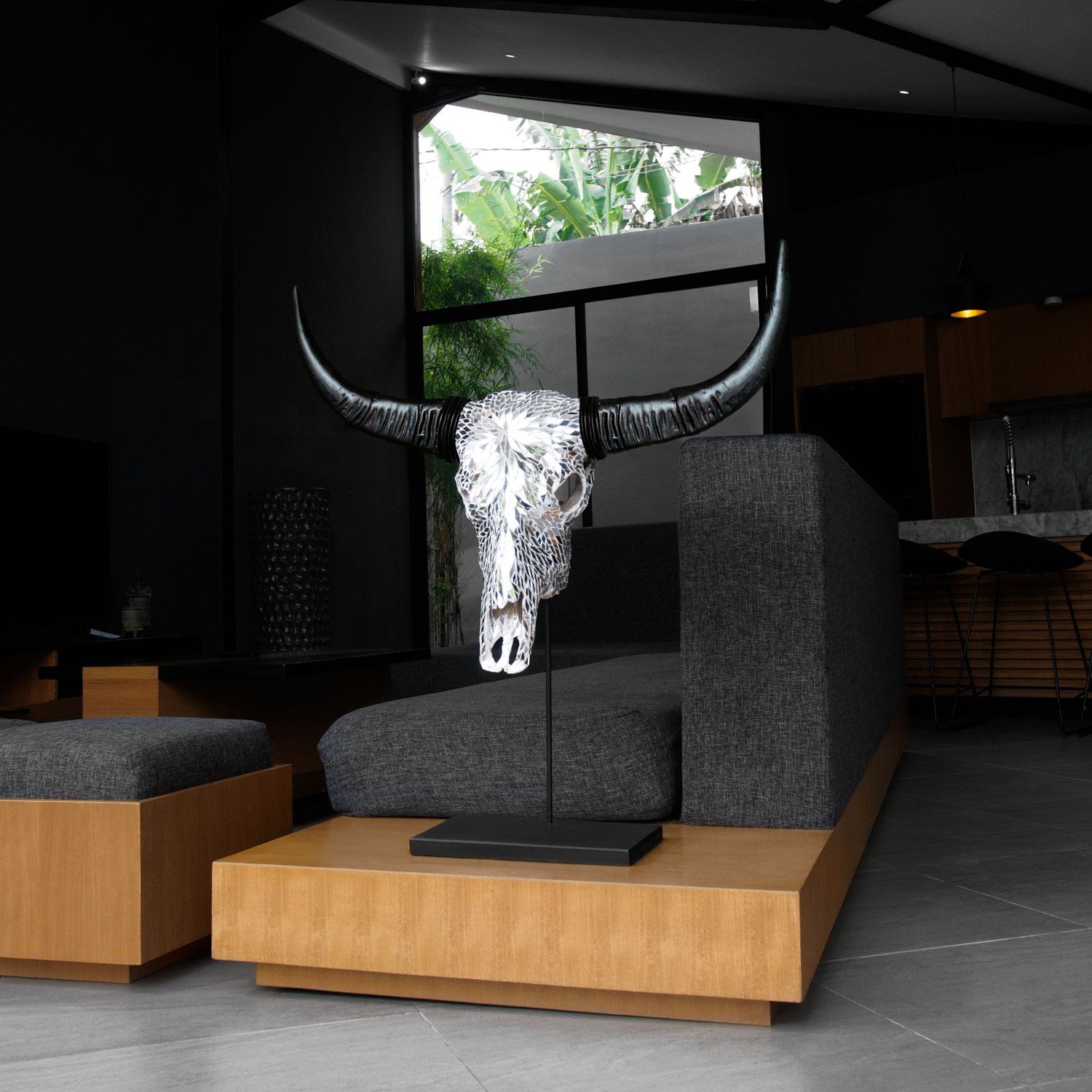 Buffalo Skull - Mirror // Mosaic Finish
