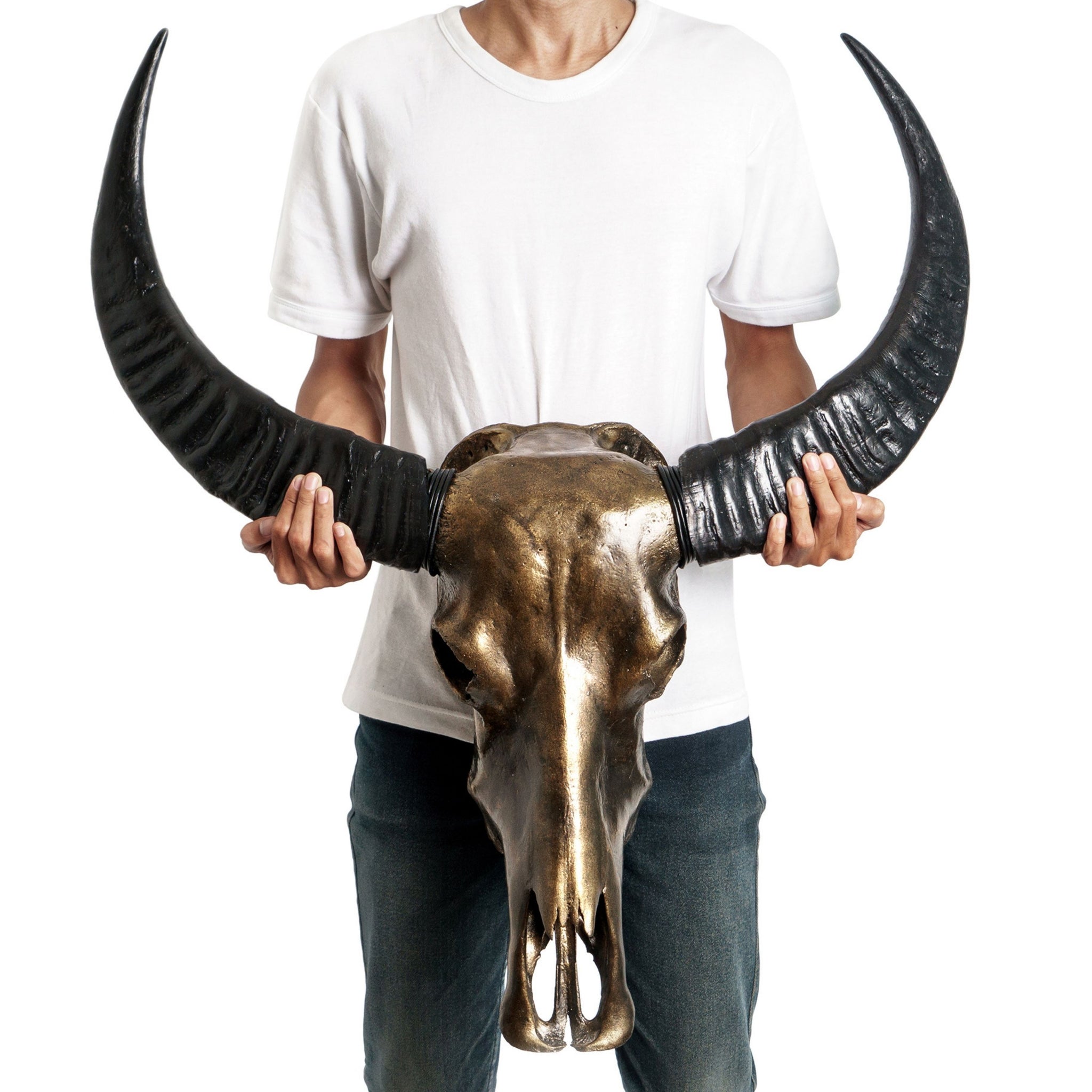 Buffalo Skull - Antique Bronze Storm // Metallic Finish