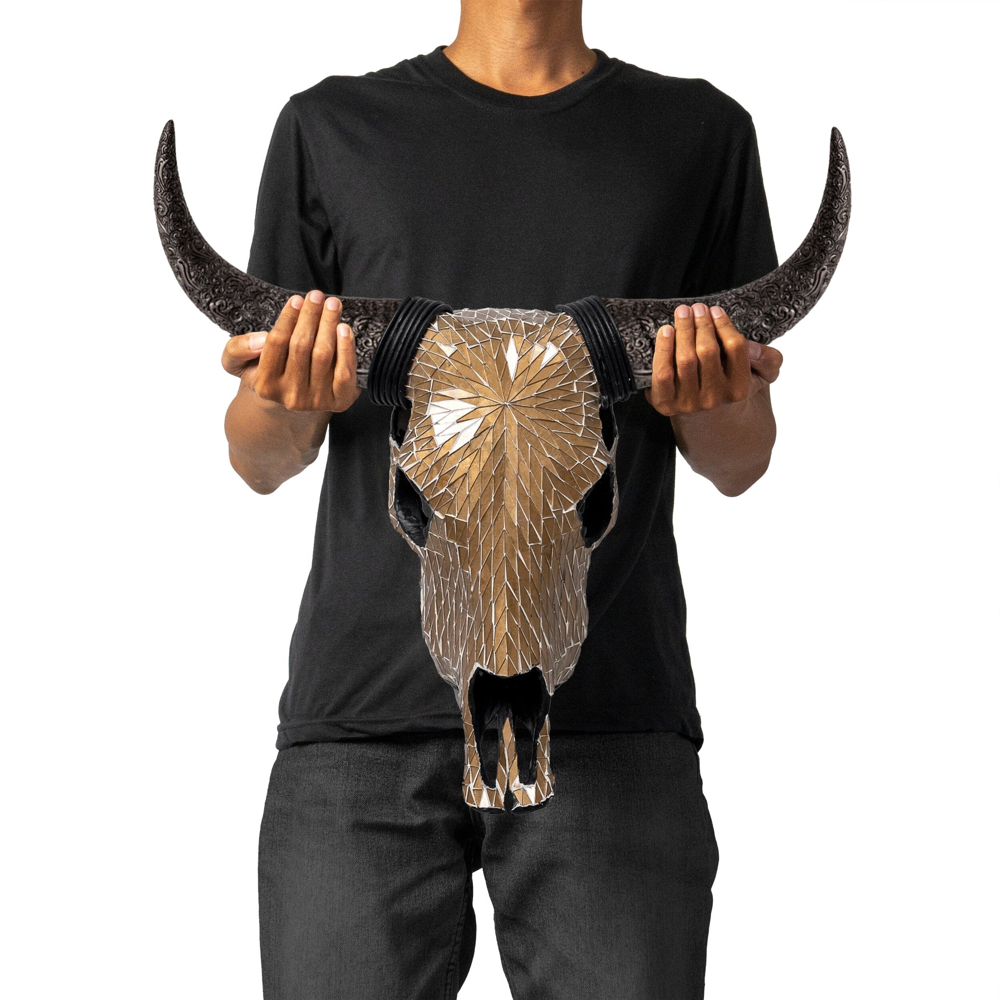 Cow Skull - Mocha Mirror // Mosaic Finish