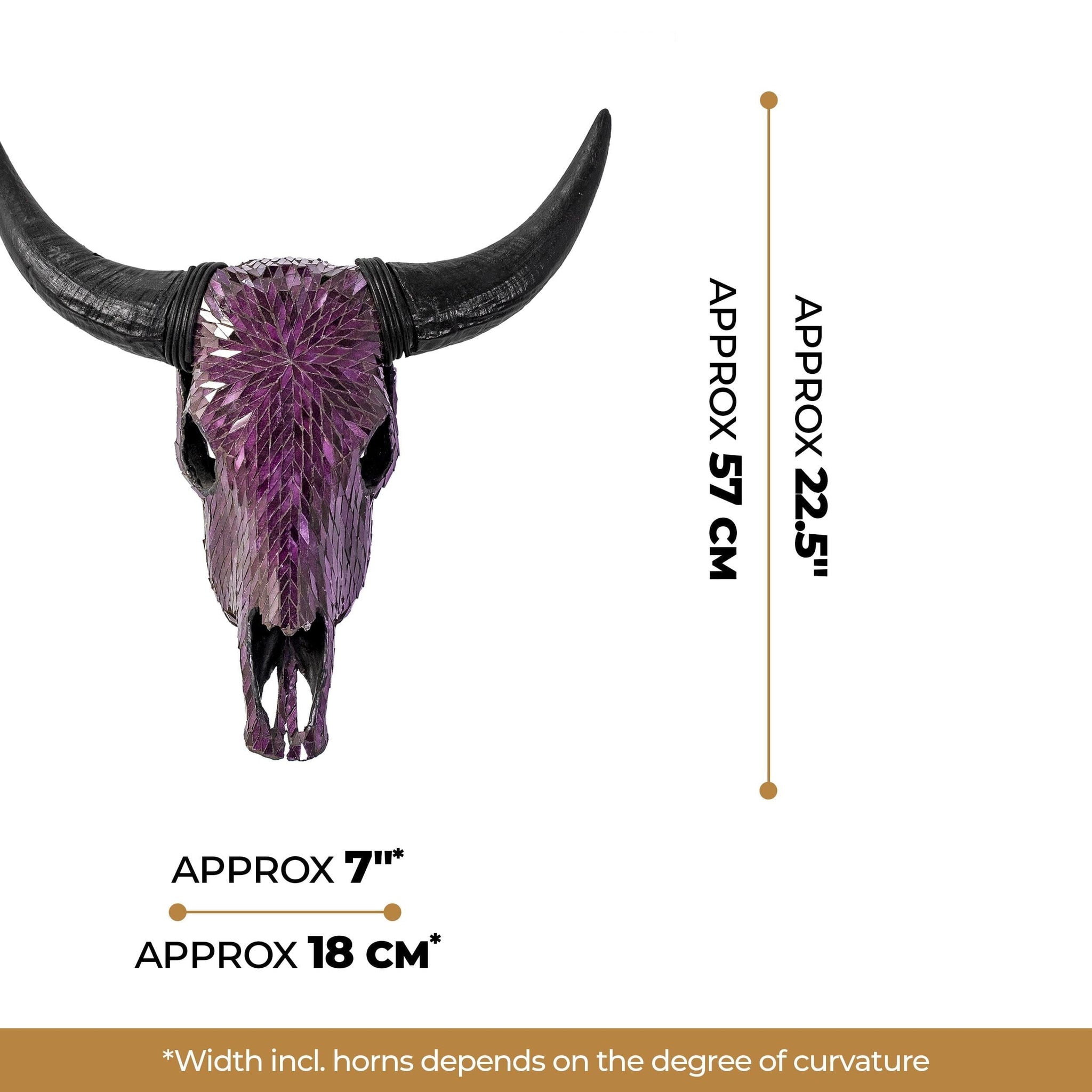 Cow Skull - Purple Mirror // Mosaic Finish