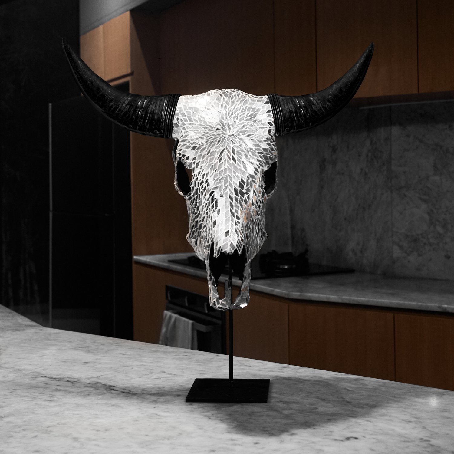 Cow Skull - Mirror // Mosaic Finish