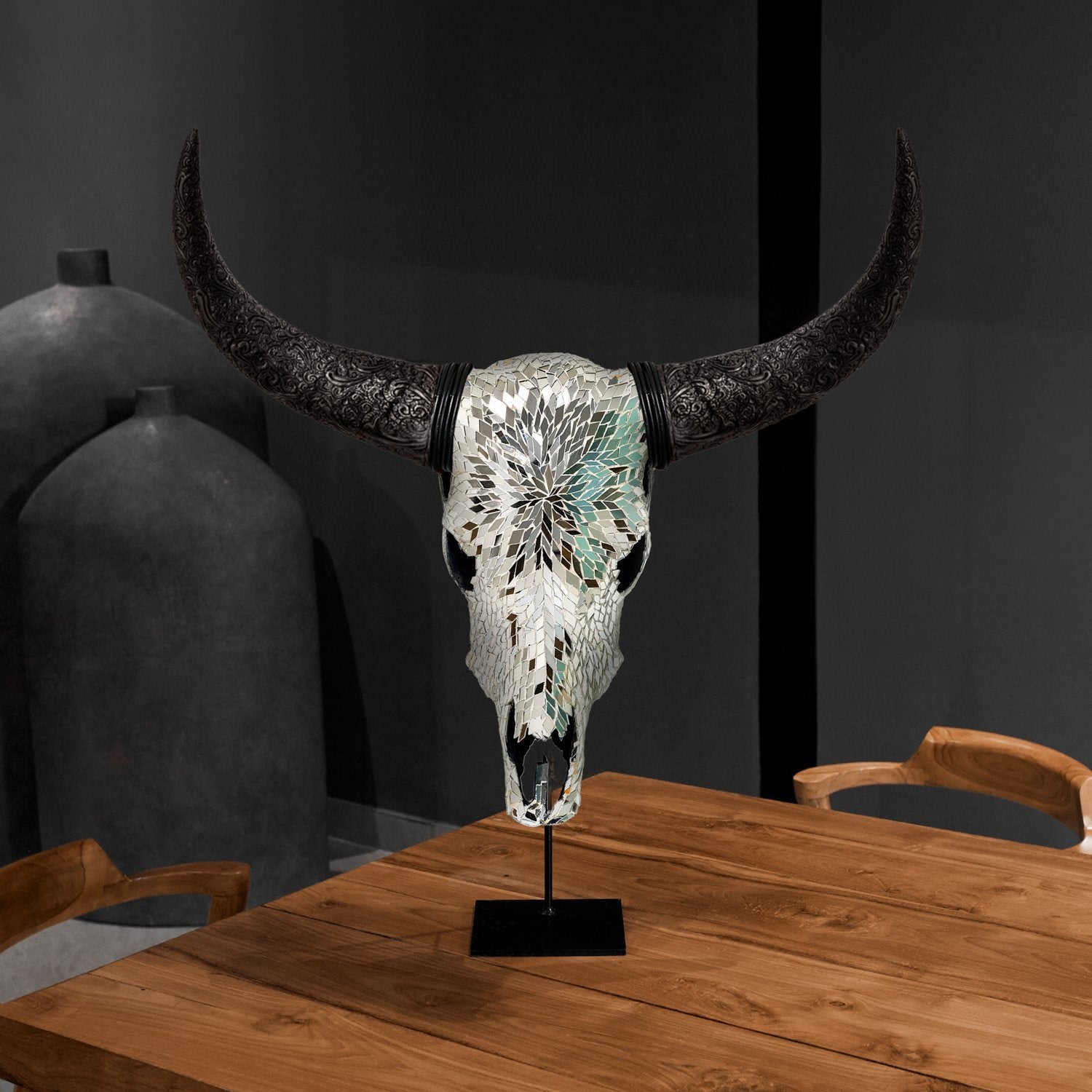 Cow Skull - Mirror // Mosaic Finish
