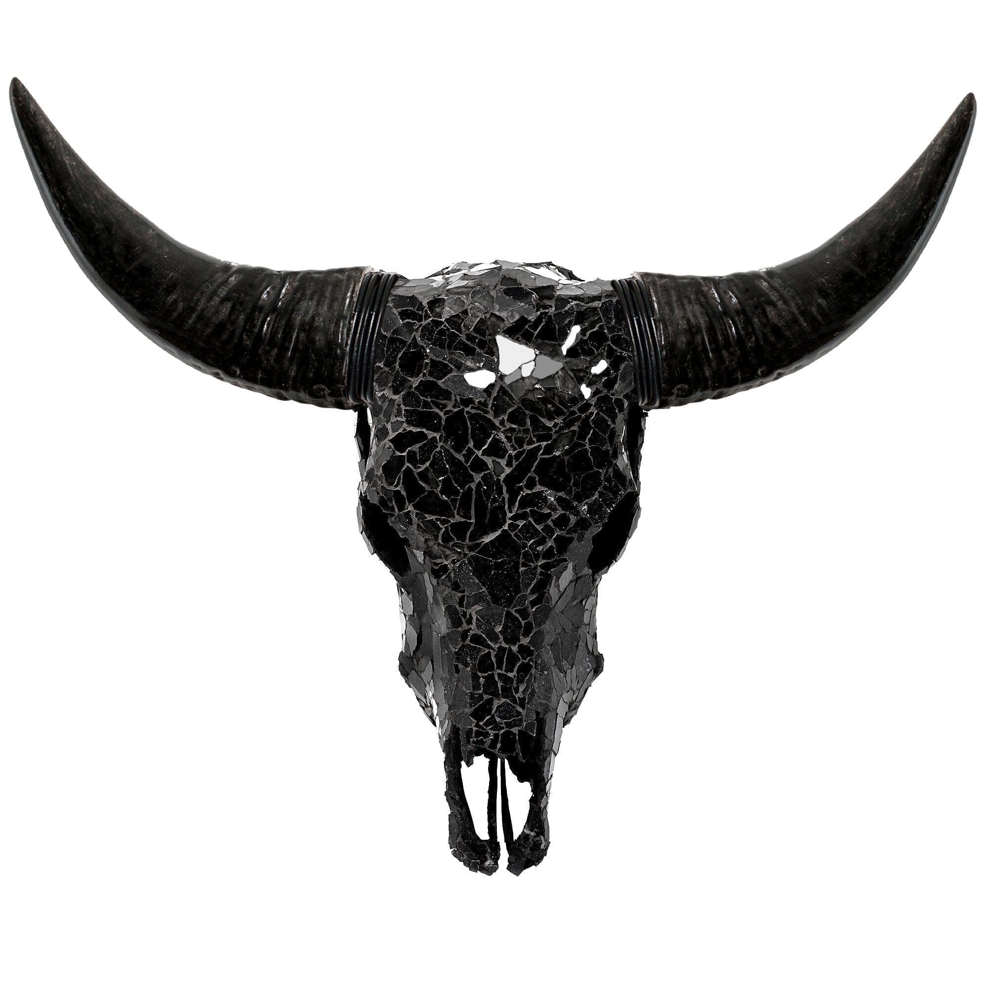Cow Skull -  Black Mirror // Mosaic Finish