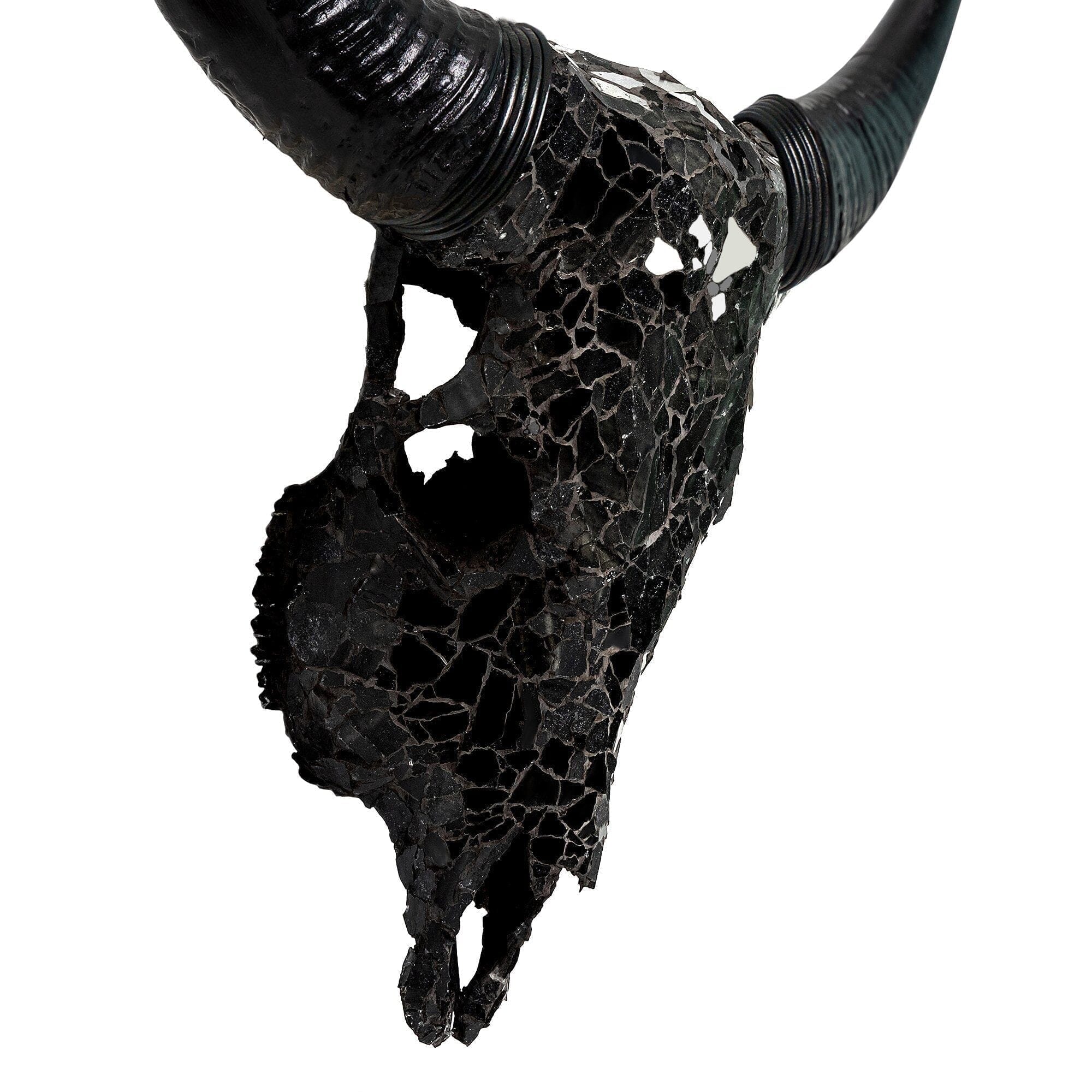 Cow Skull -  Black Mirror // Mosaic Finish