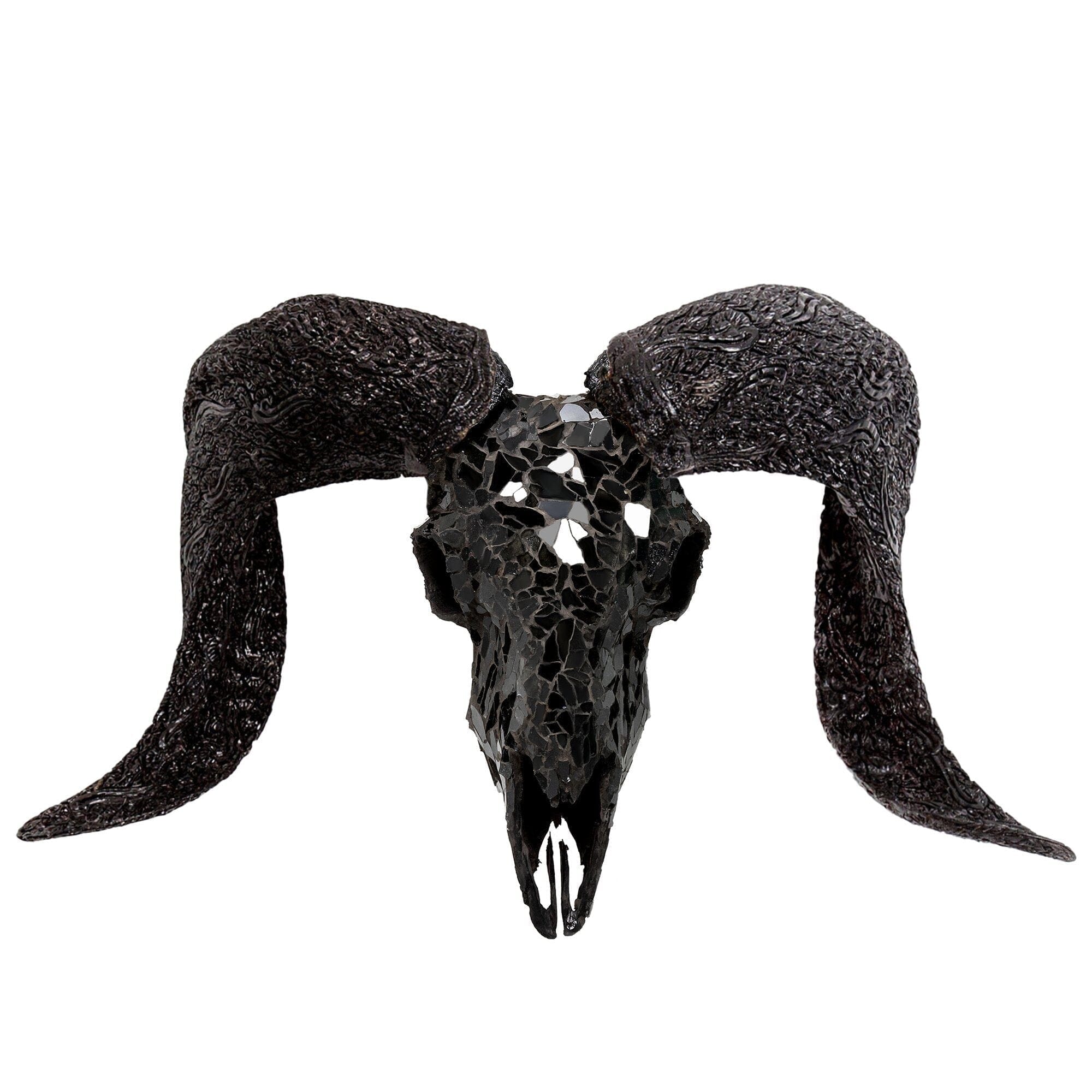 Ram Skull - Black Mirror // Mosaic Finish
