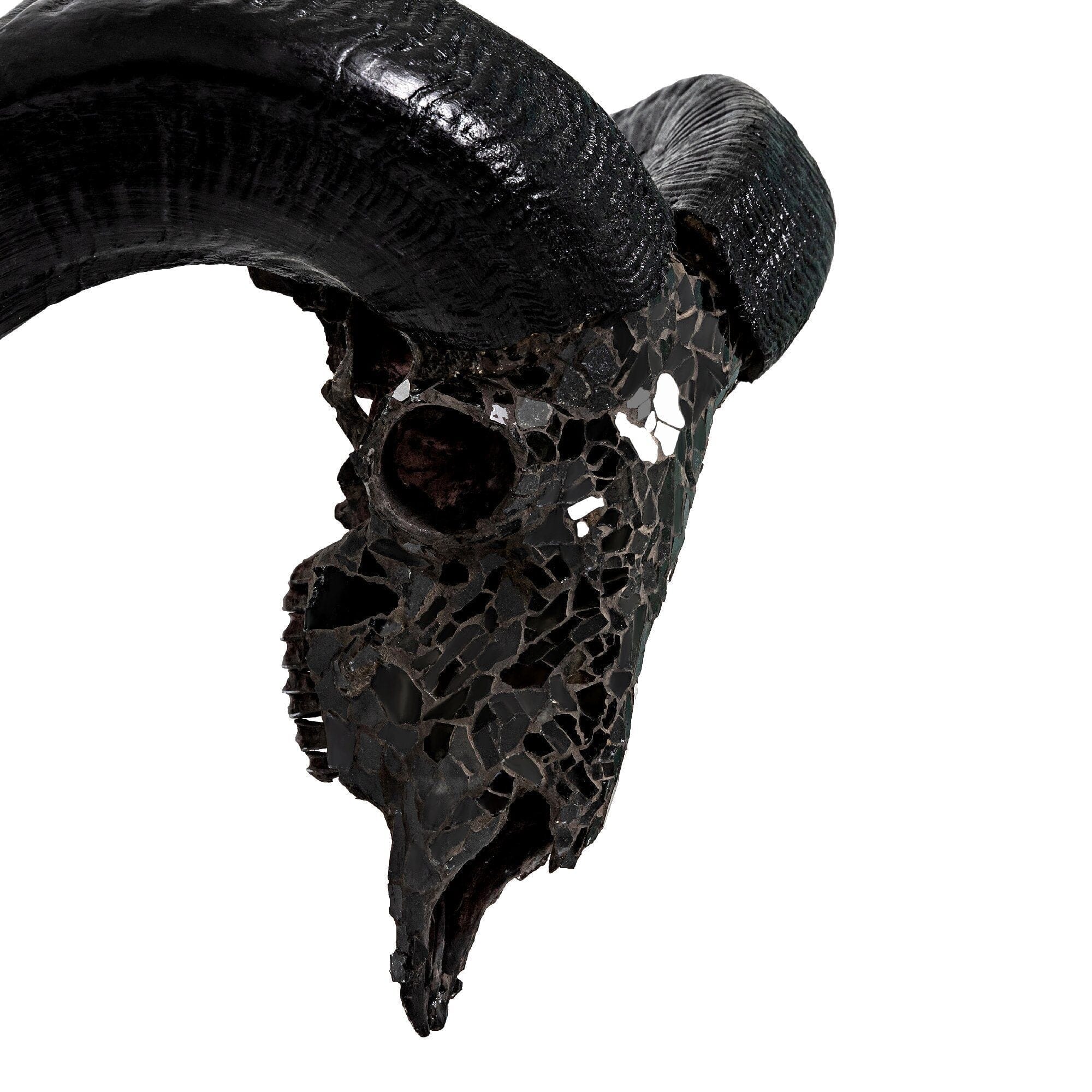 Ram Skull - Black Mirror // Mosaic Finish
