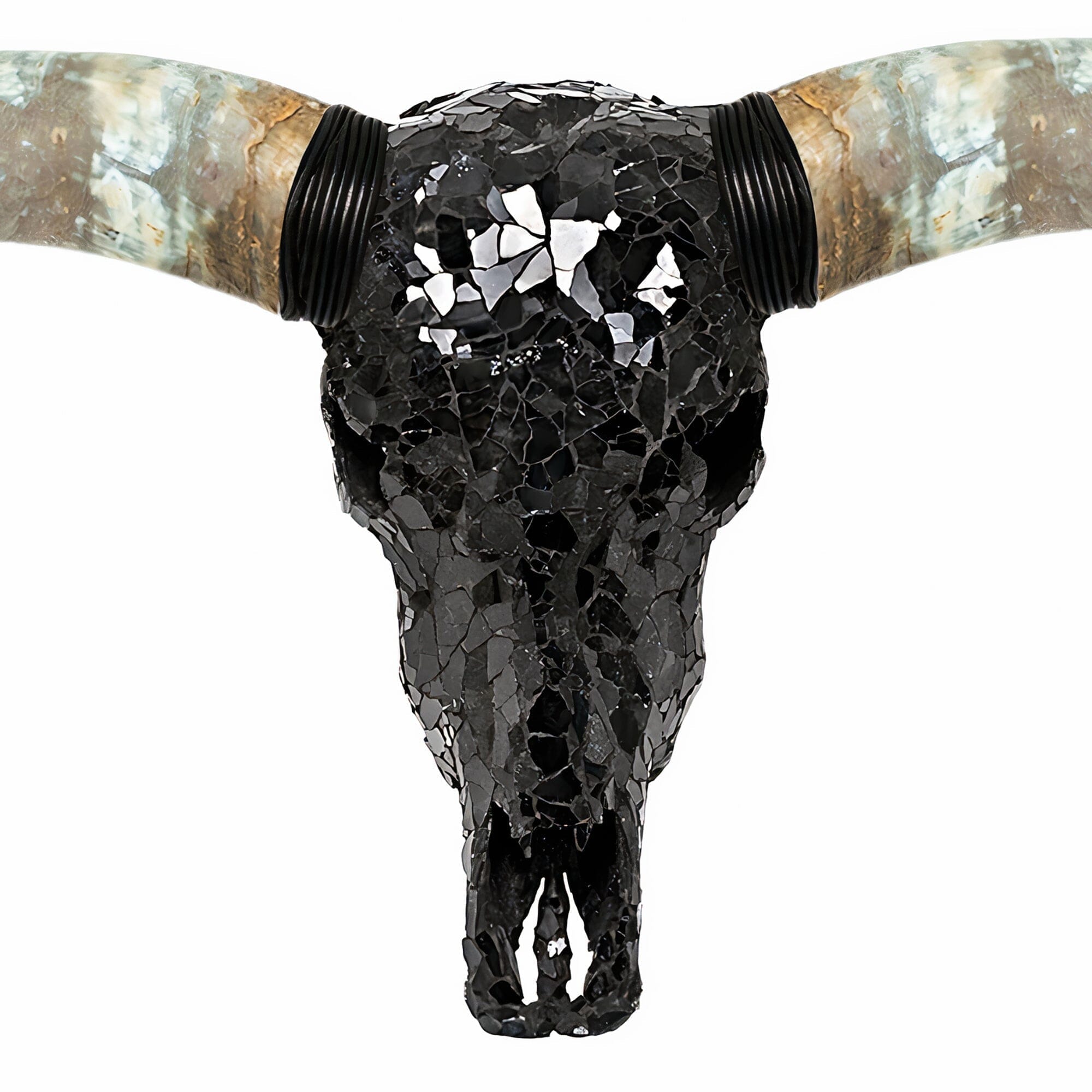 Longhorn Skull - Black Mirror // Mosaic Finish