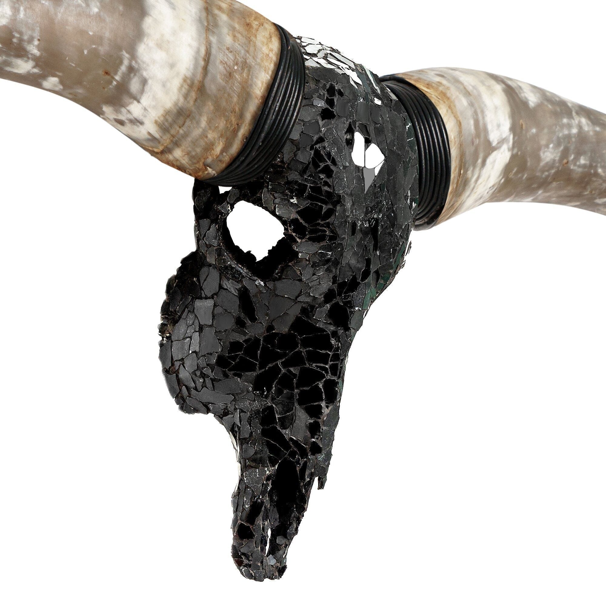 Longhorn Skull - Black Mirror // Mosaic Finish
