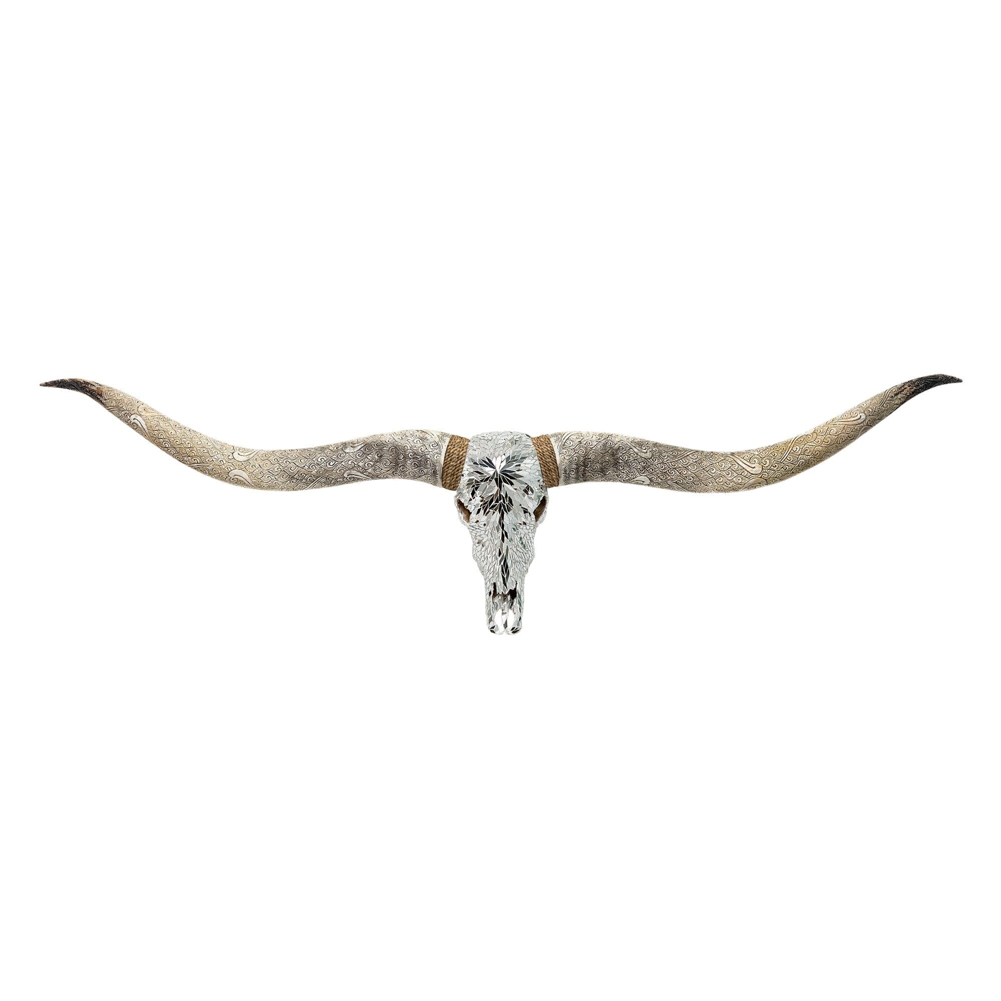 Longhorn Skull // XL Horns -  Mirror // Mosaic Finish