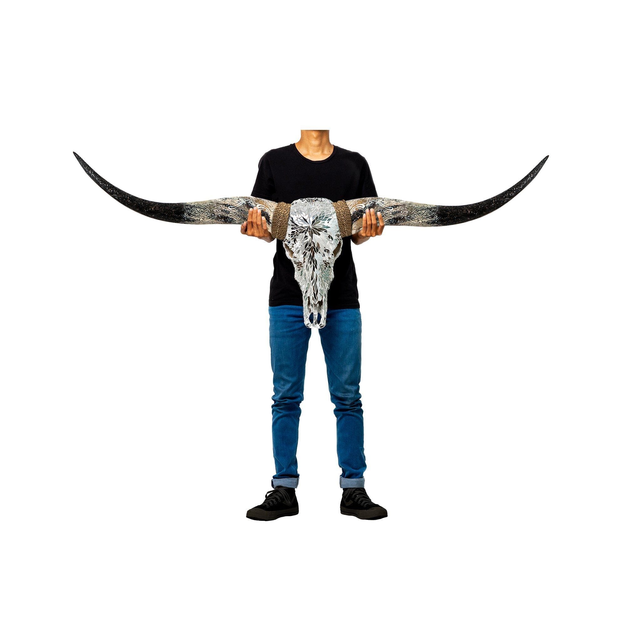 Longhorn Skull - Mirror // Mosaic Finish