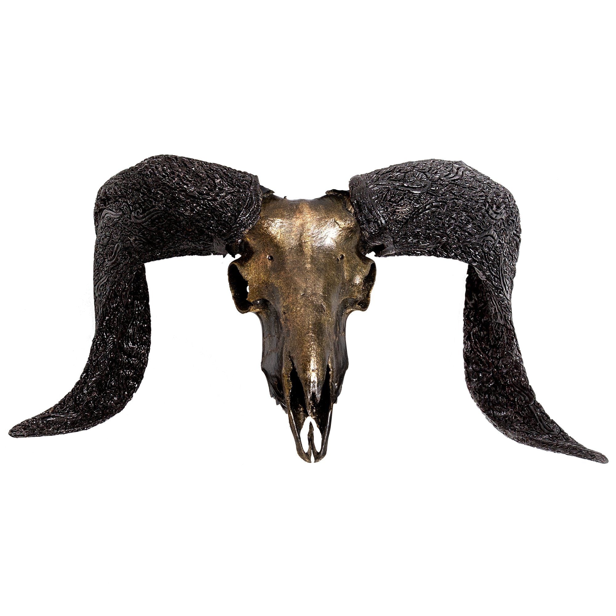 Ram Skull - Antique Bronze Storm // Metallic Finish