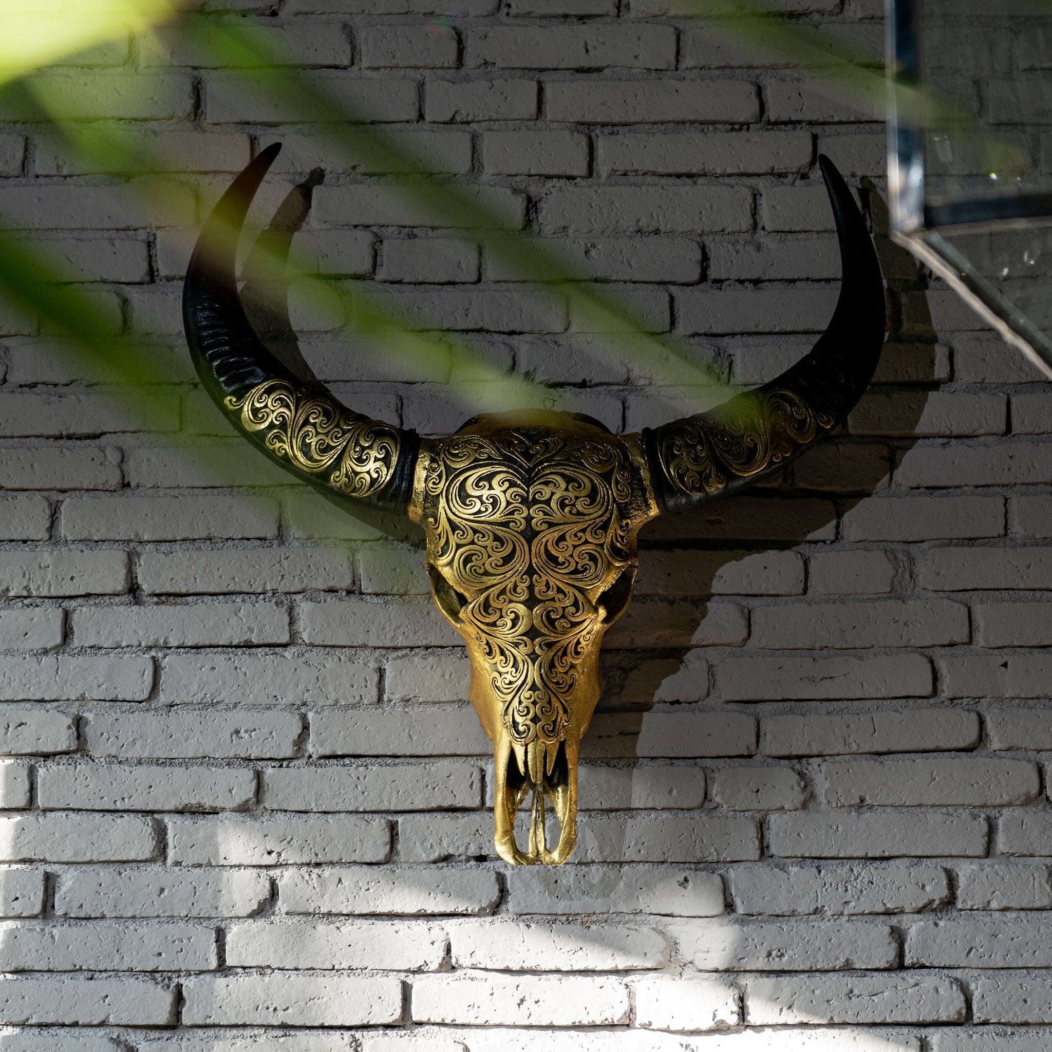 Buffalo Skull - Oriental Gold Metallic