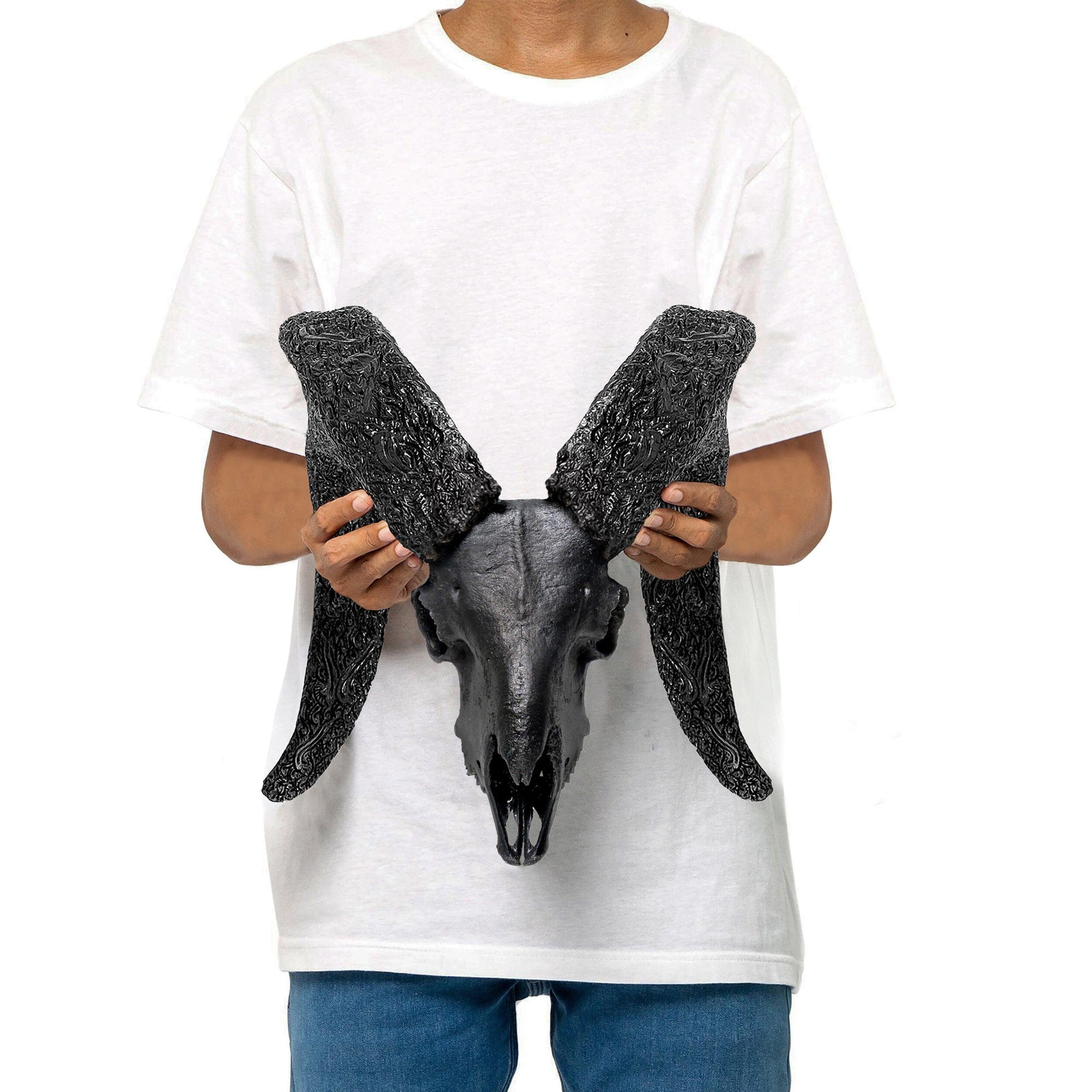 Ram Skull - Matte Black Storm