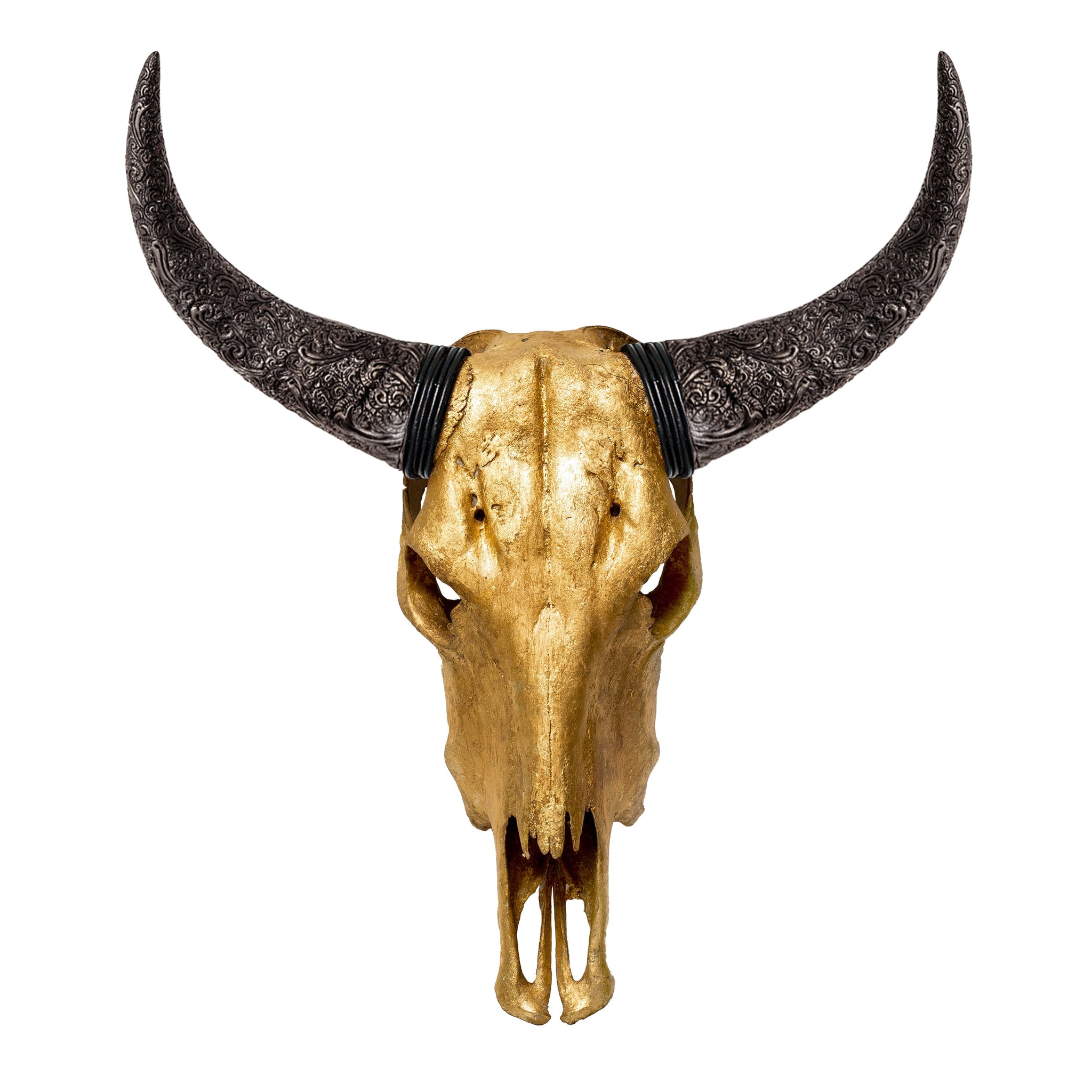 Cow Skull - Gold Leaf Storm
