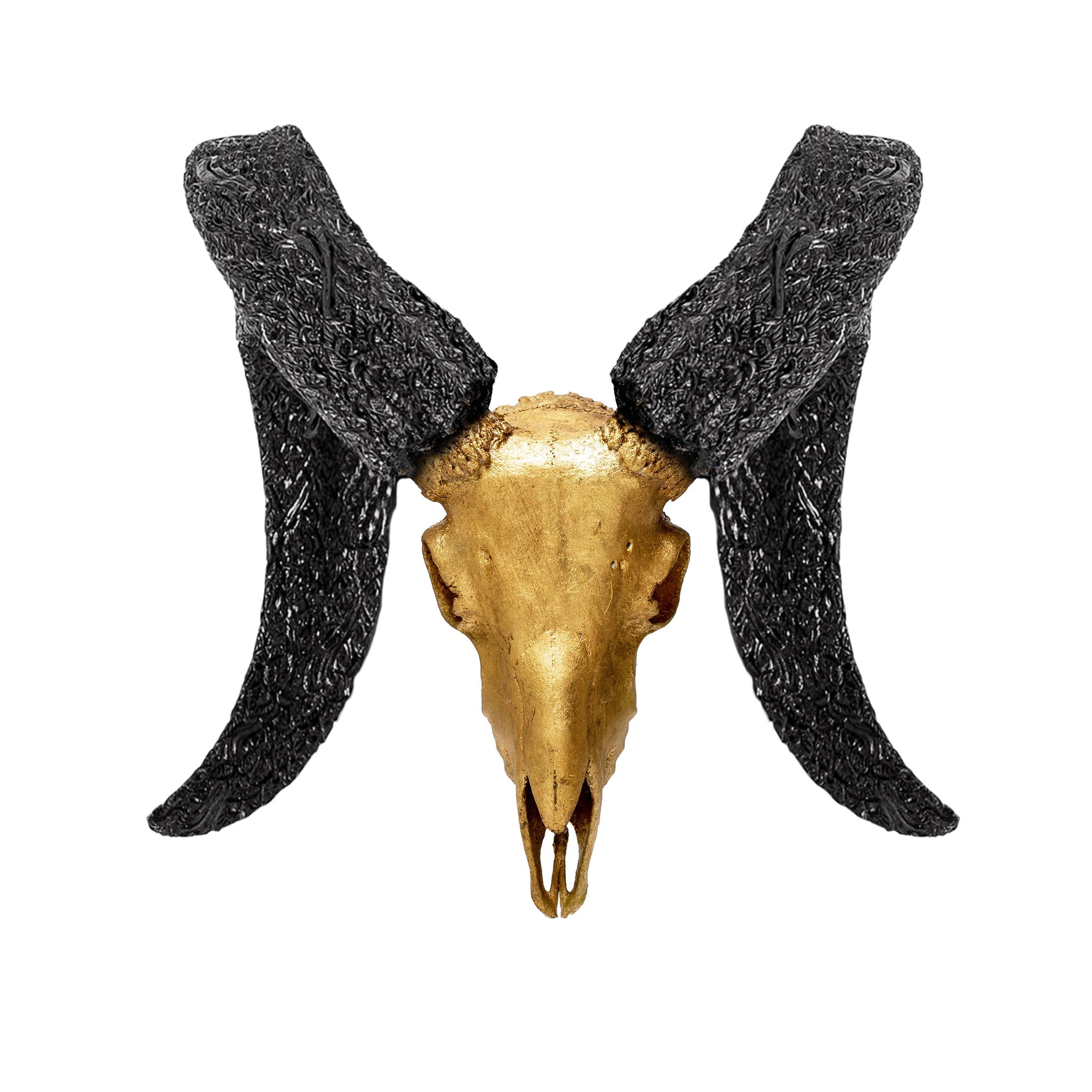 Ram Skull - Gold Leaf Storm