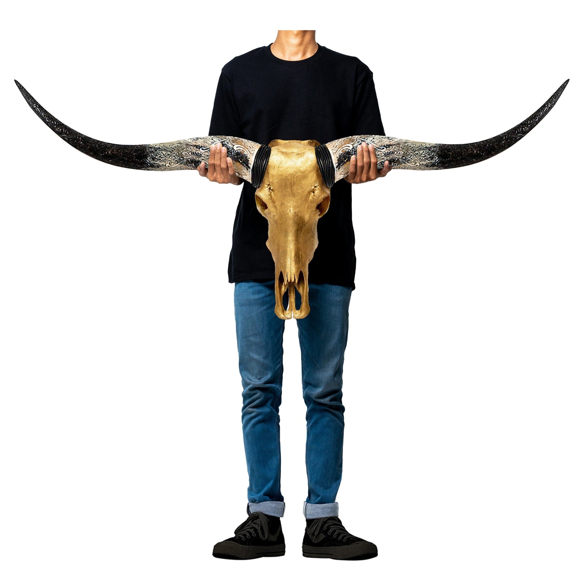 Longhorn Skull - Gold Leaf Storm