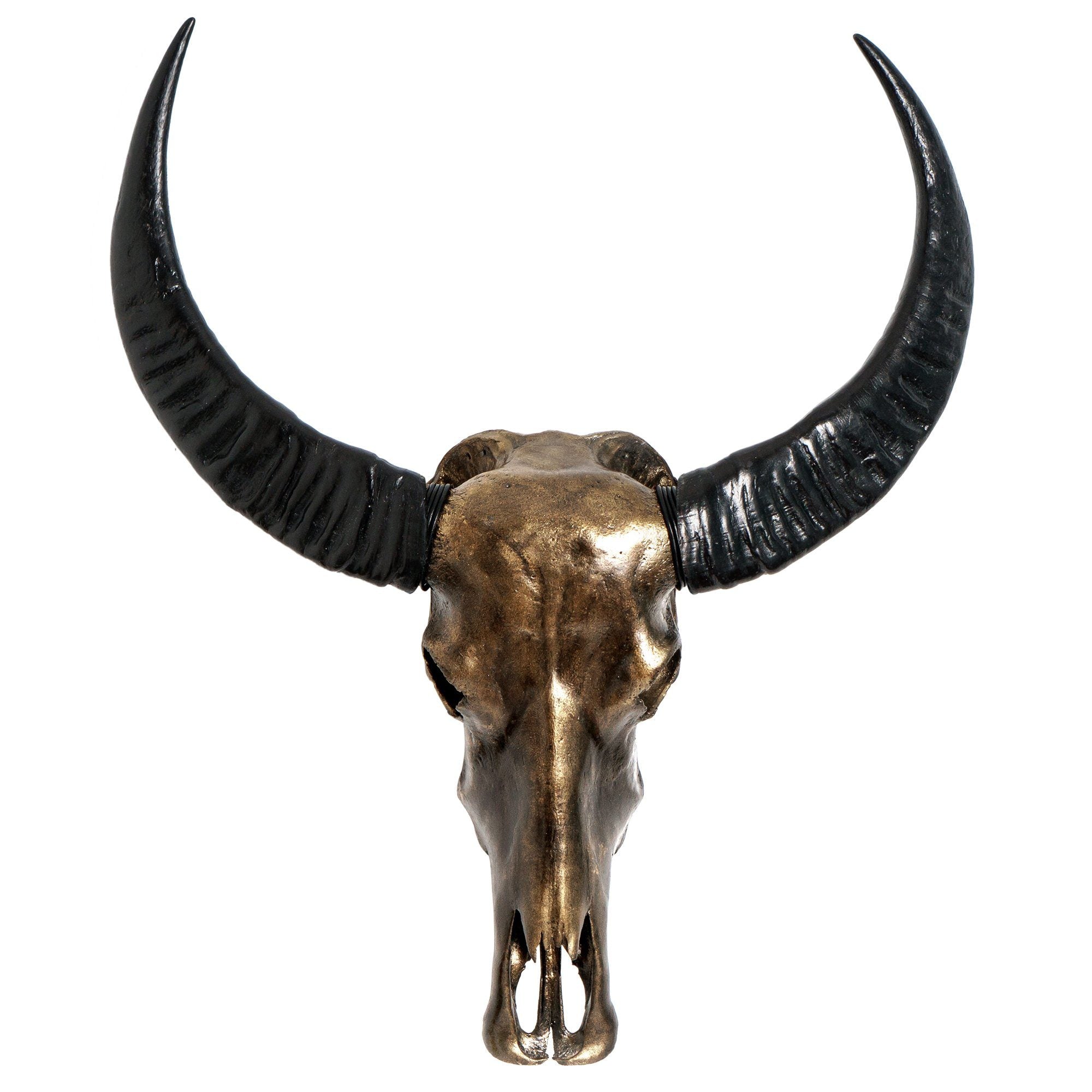 Buffalo Skull - Antique Bronze Storm // Metallic Finish