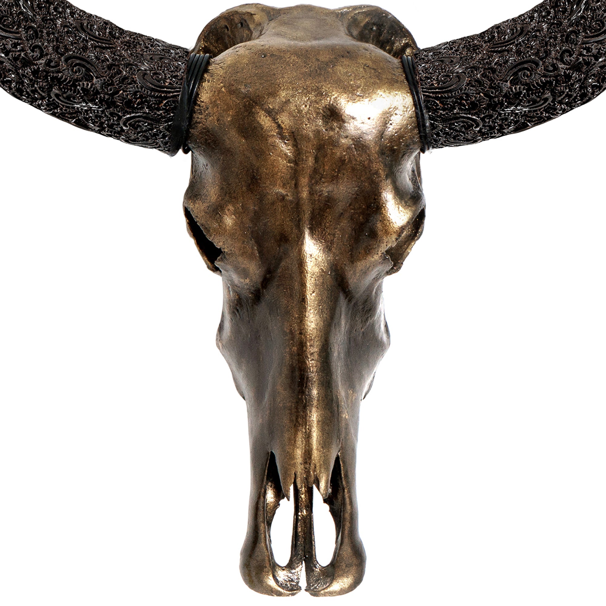 Buffalo Skull - Antique Bronze Storm // Metallic Finish