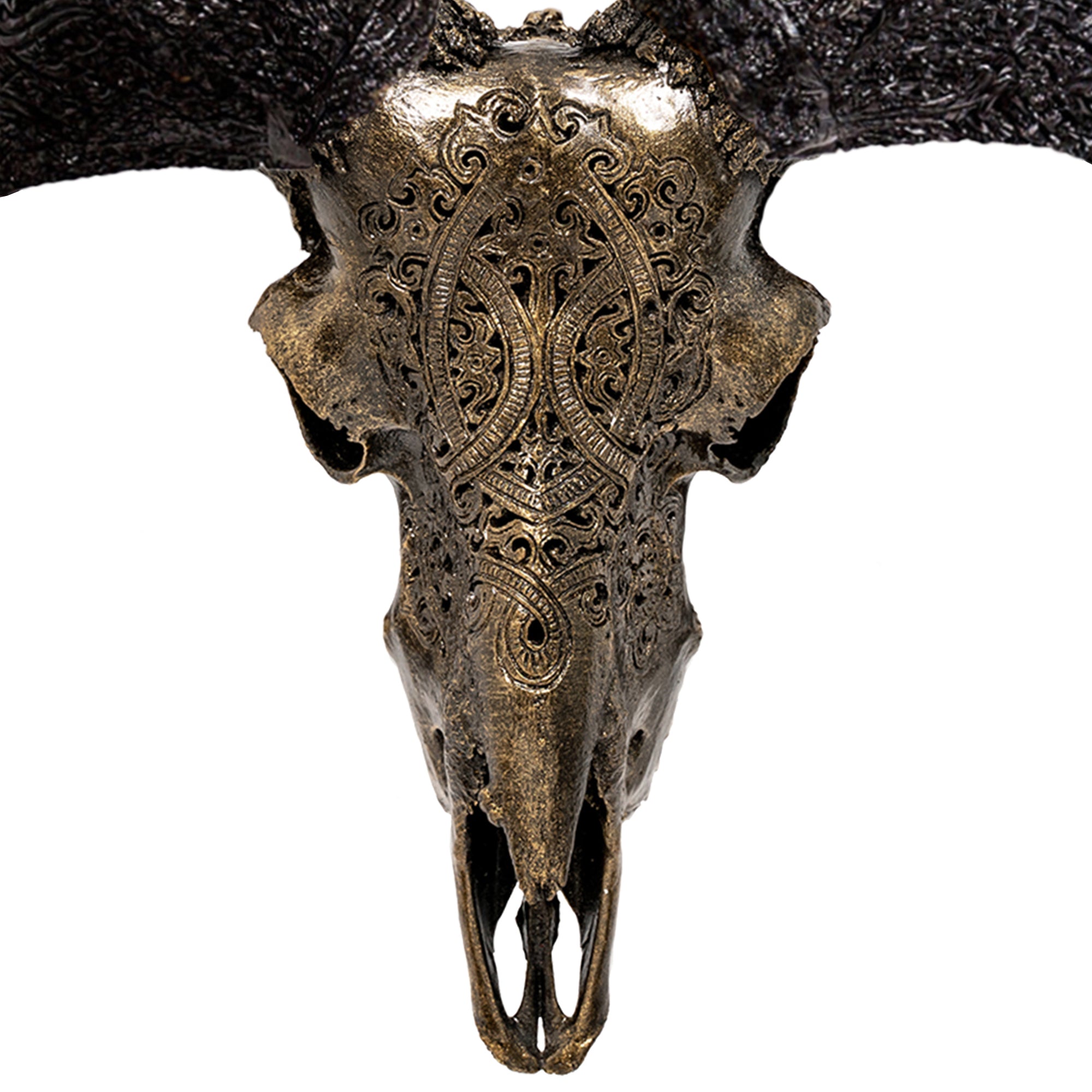 Hand Carved Ram Skull - Antique Bronze Phantom // Metallic Finish