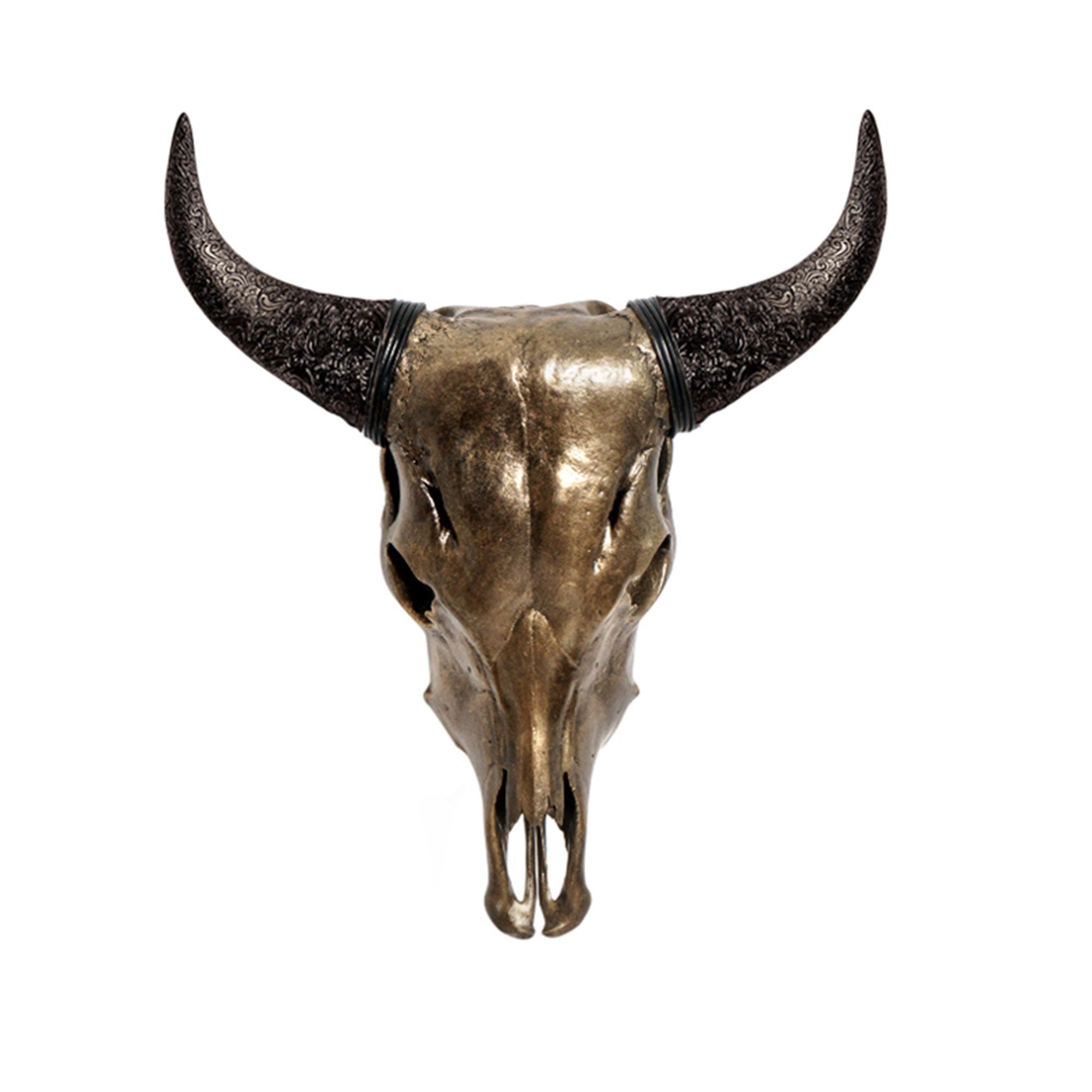 Cow Skull - Antique Bronze Storm // Metallic Finish