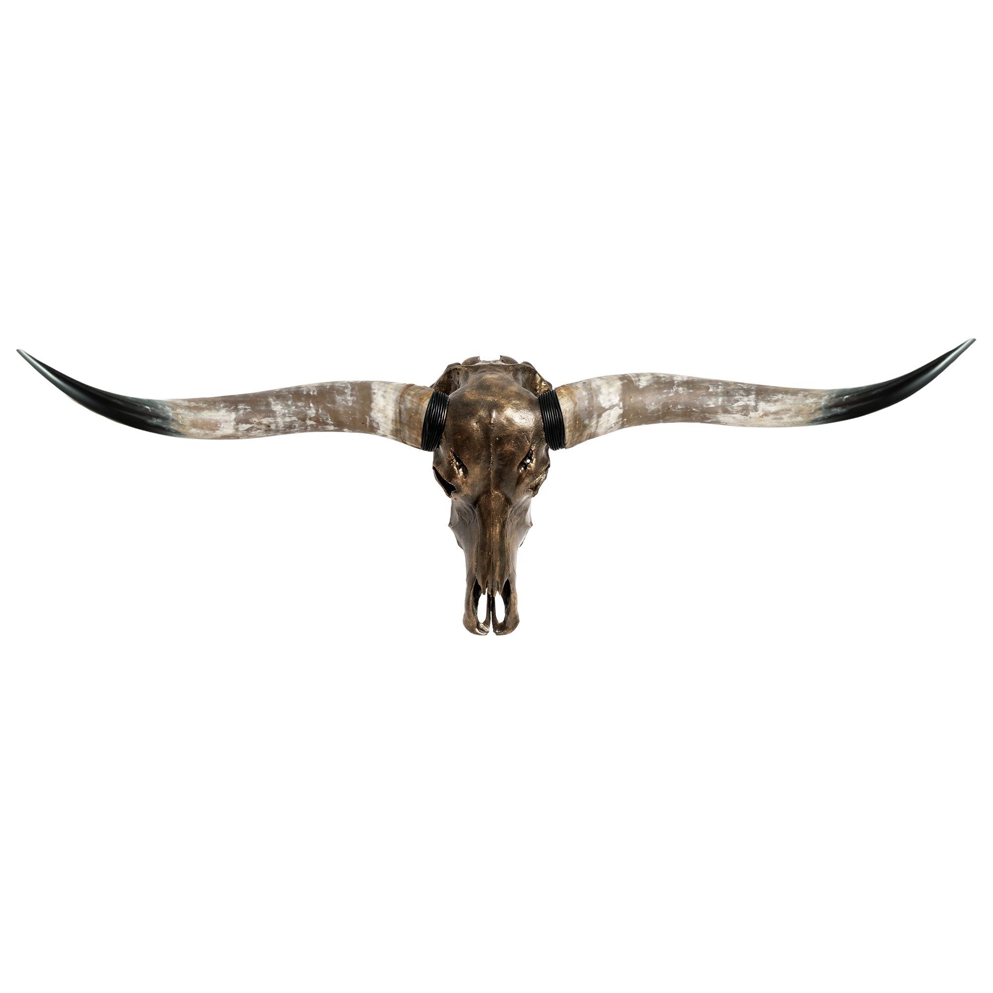 Longhorn Skull - Antique Bronze Storm // Metallic Finish