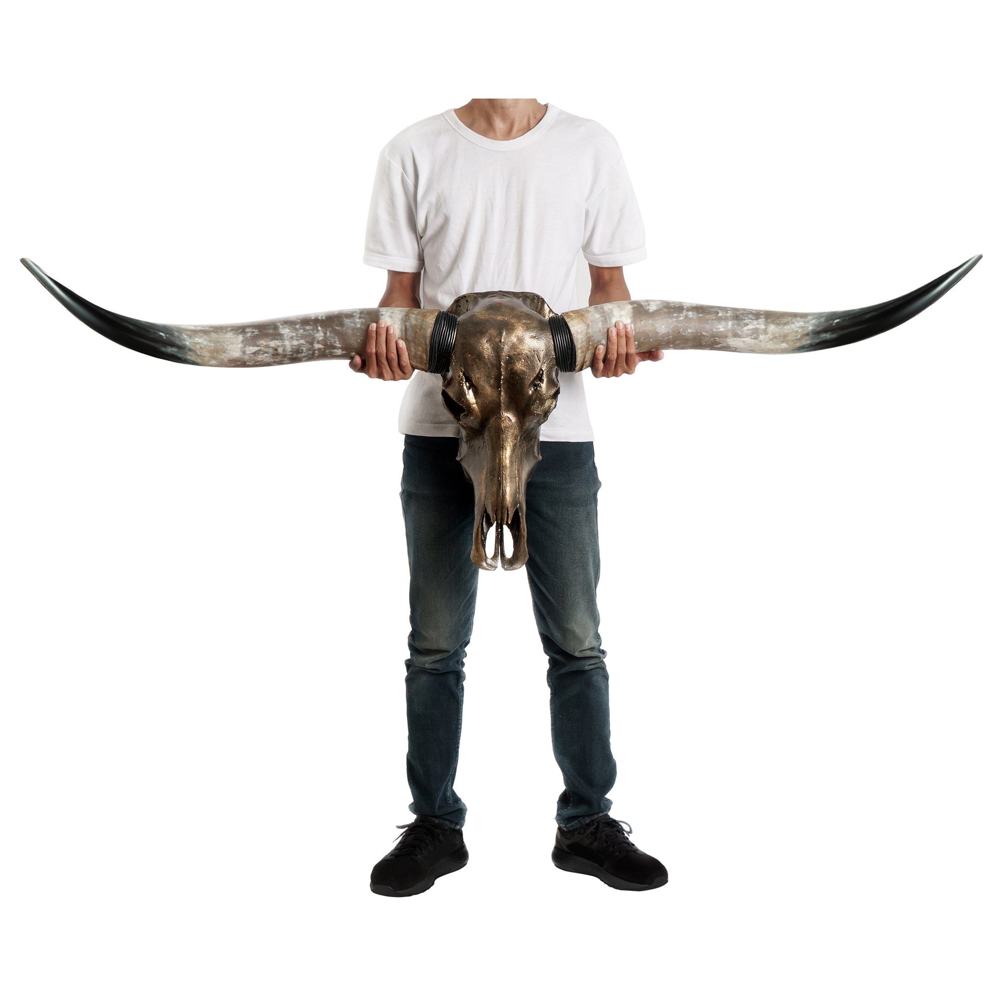 Longhorn Skull - Antique Bronze Storm // Metallic Finish