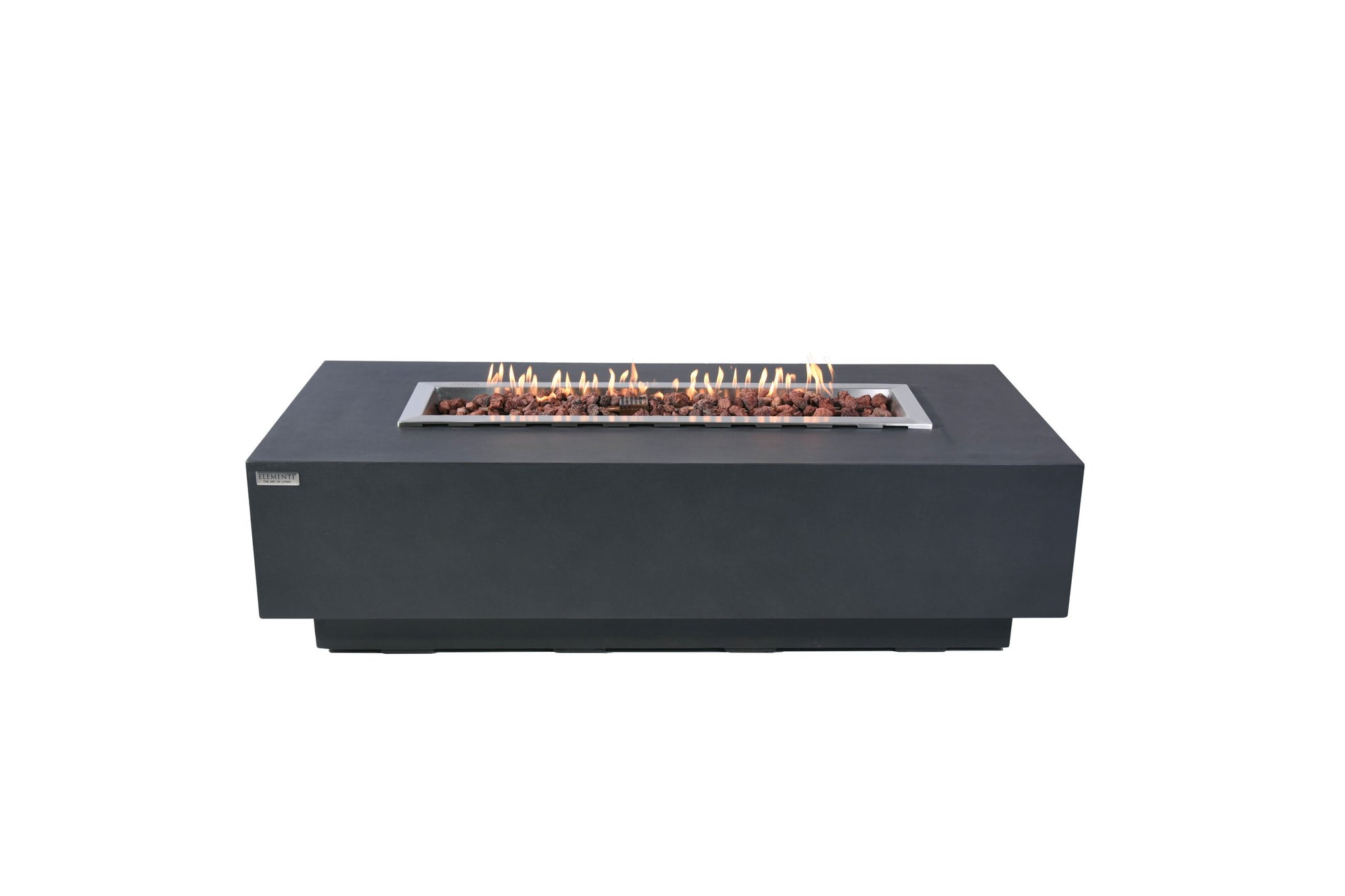 Granville 60” Concrete Fire Table – Dark Gray