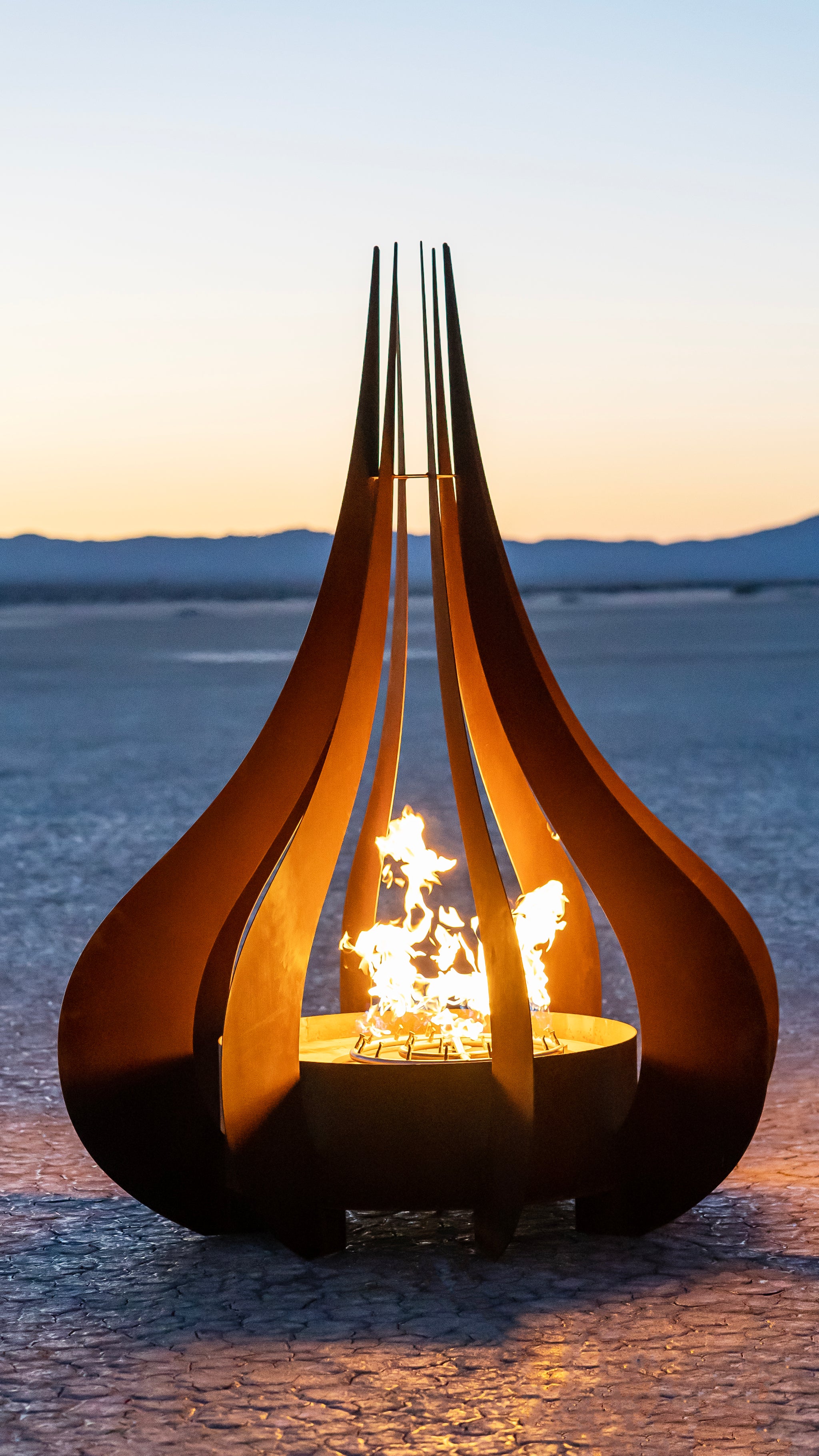 The Comet Fire Sculpture - Stainless Steel - 64"