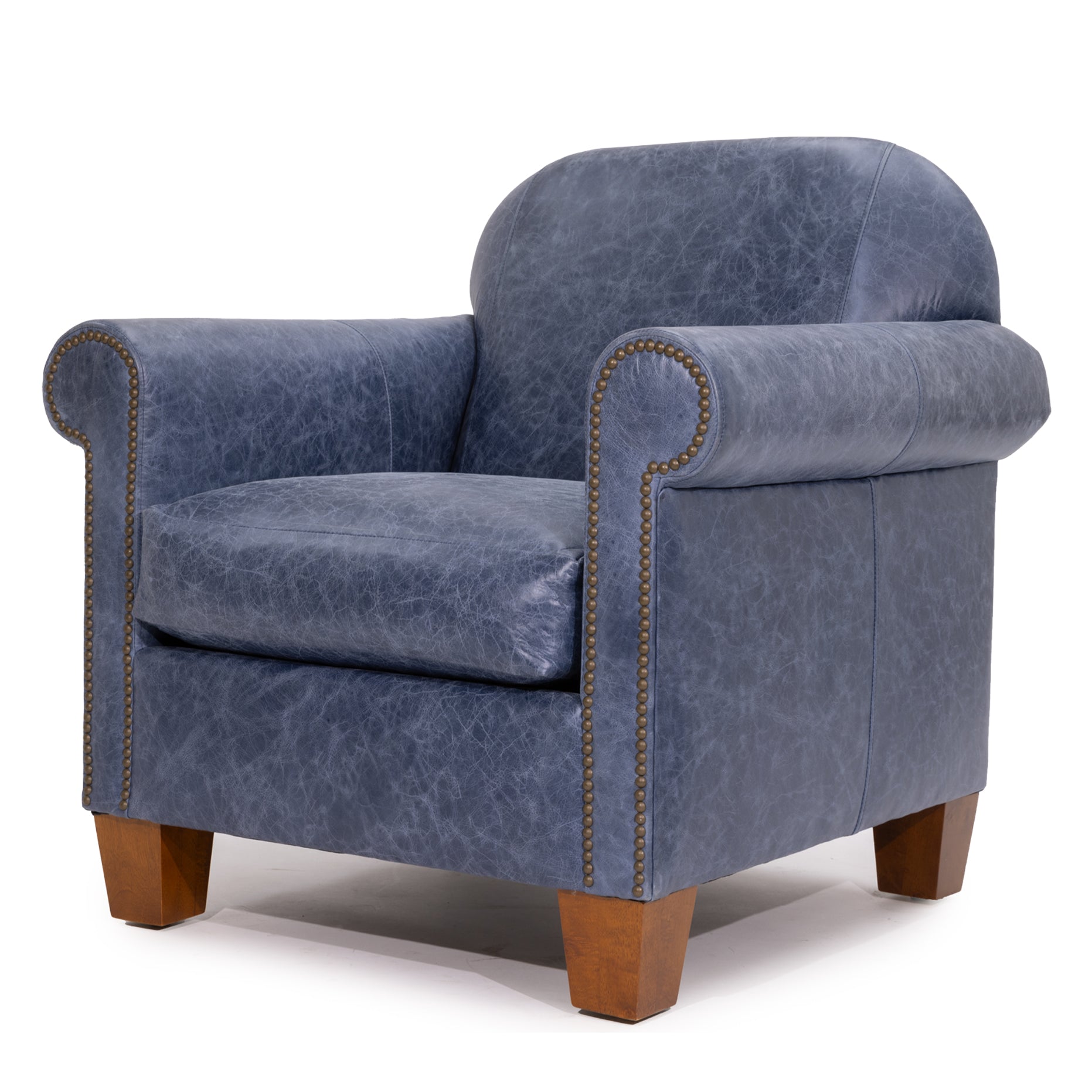 Hamilton Arm Chair Denim Top Grain Leather