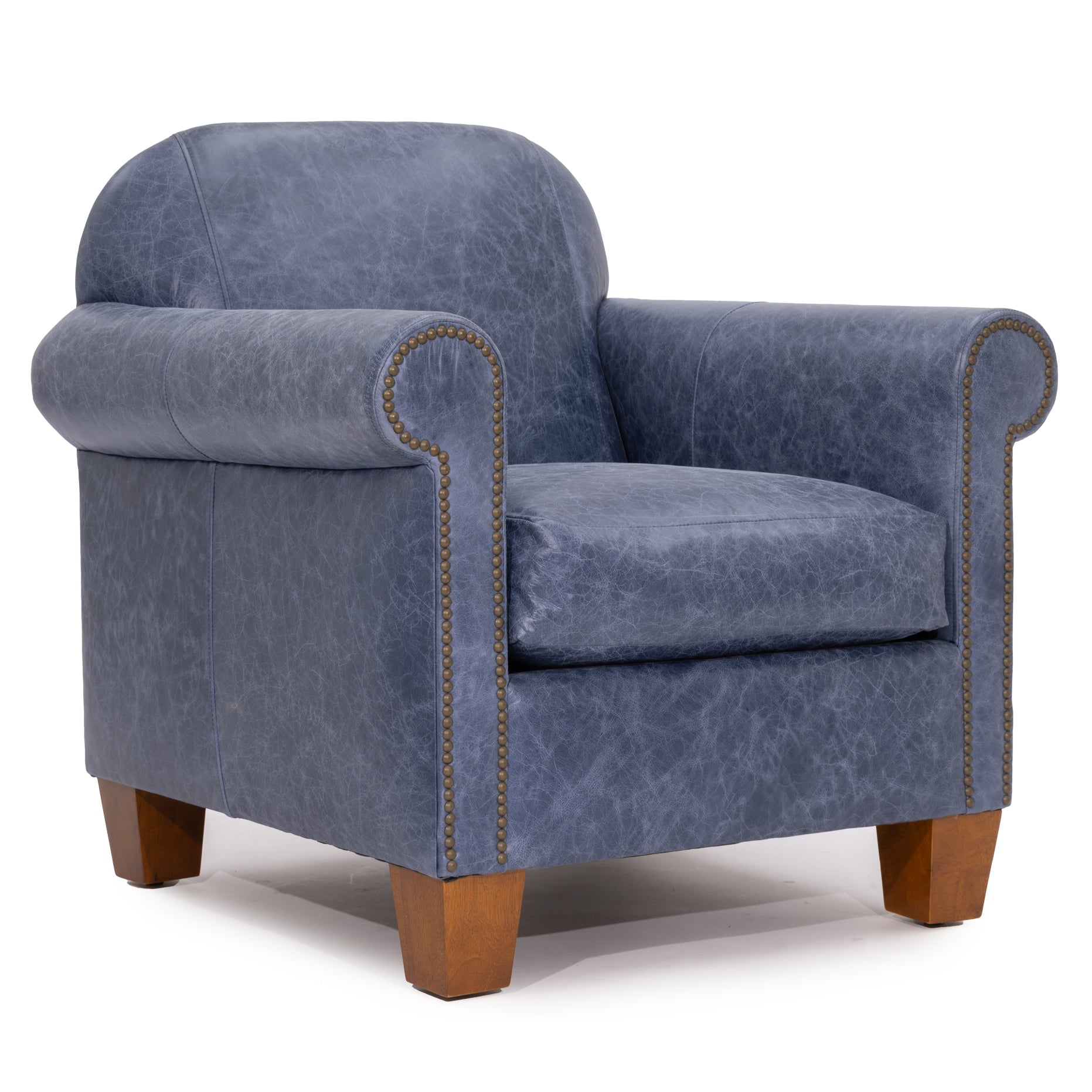 Hamilton Arm Chair Denim Top Grain Leather