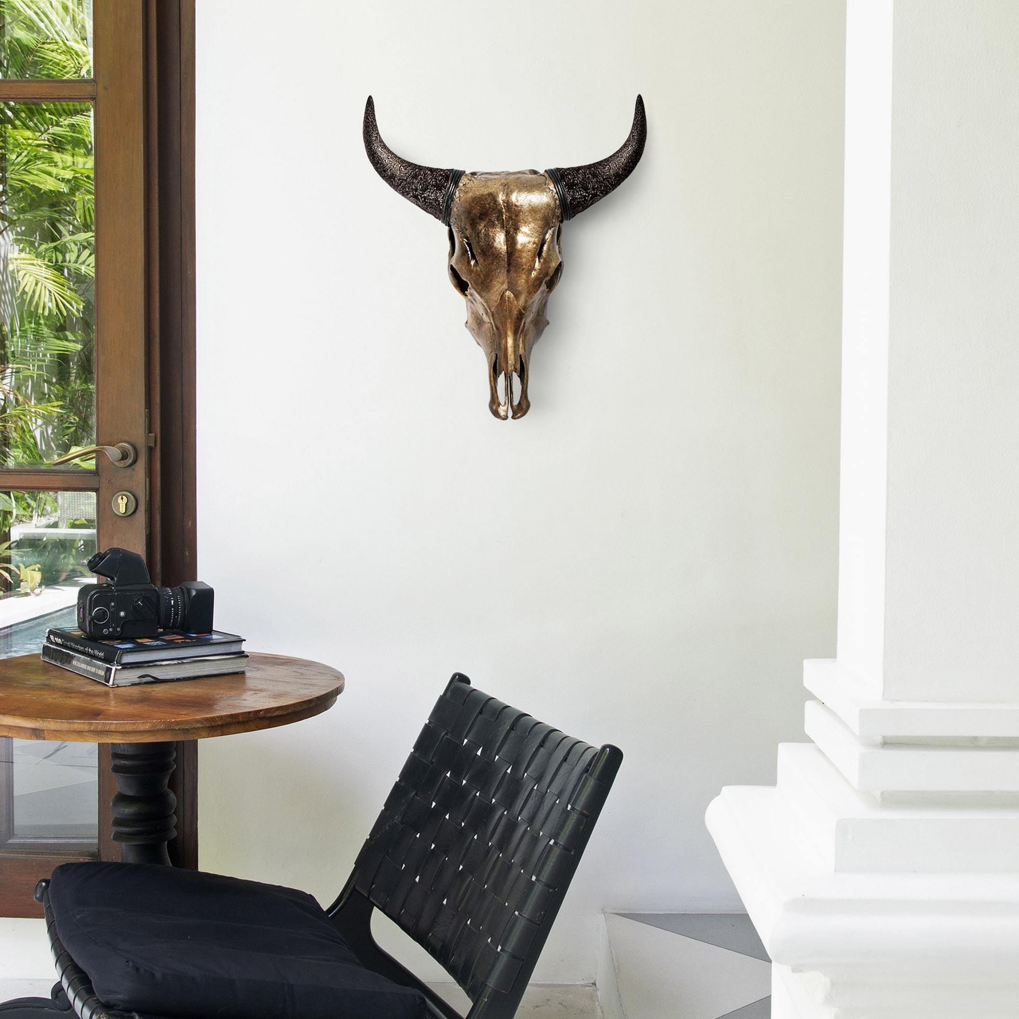 Cow Skull - Antique Bronze Storm // Metallic Finish