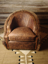 Yellowstone Buffalo Swivel Chair
